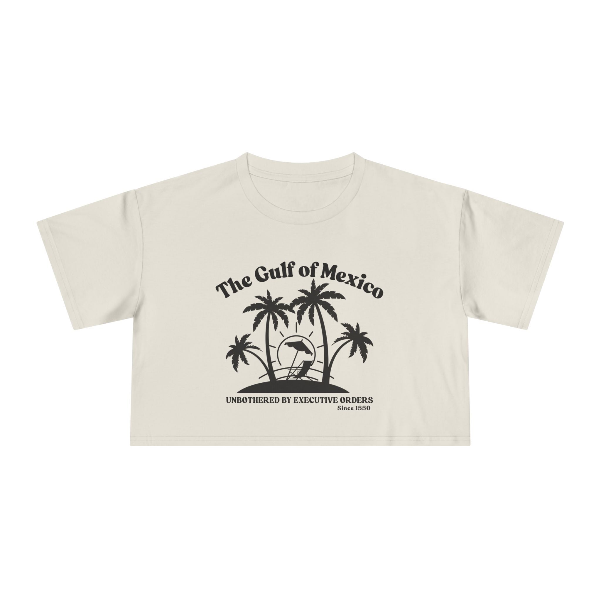 Gulf of Mexico Graphic Crop Tee,  Beachwear Gift for Her, Vacation Top, Gulf of Mexico T Shirt