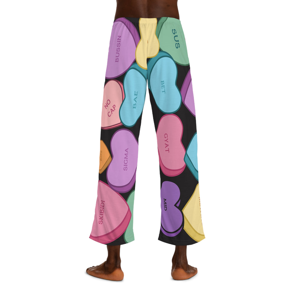 Adult Candy Hearts Valentine's Day Lounge Pants Comfortable and Stylish Pajama Pants for Valentine's Day