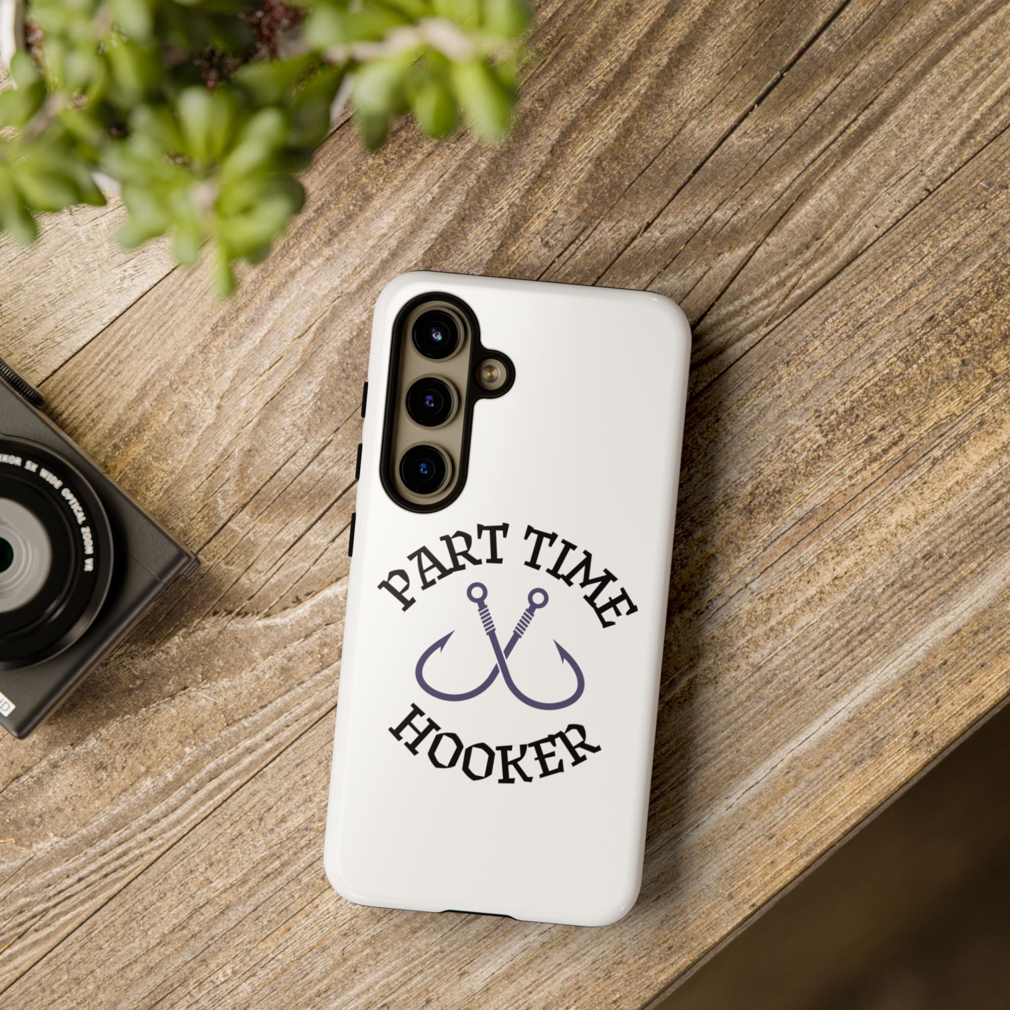 Part Time Hooker Fishing Phone Case Dual Layer Phone Case for Fishing Fanatic