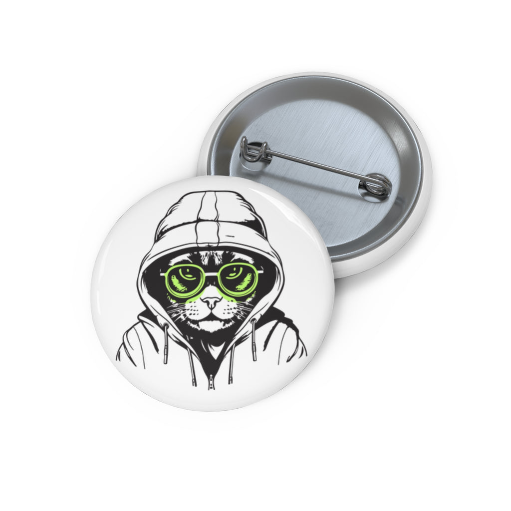 Cool Cat Angry Kitty Custom Pin Buttons