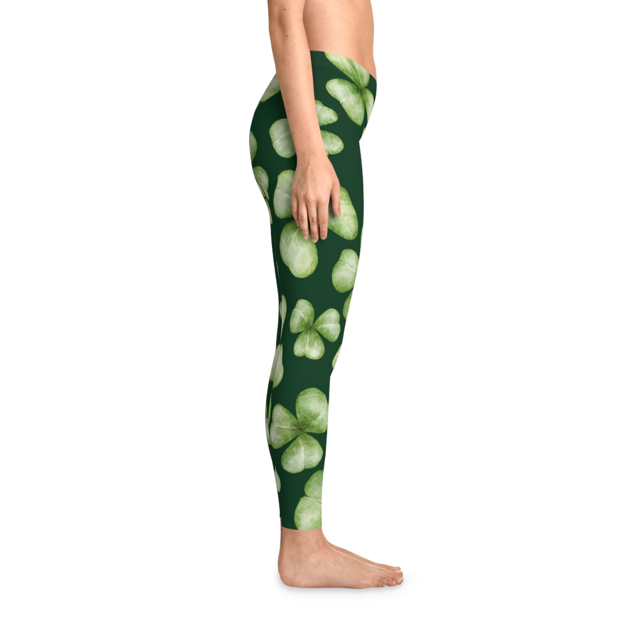 Shamrock Tights St. Patrick's Day Leggings Shamrock Stretchy Leggings