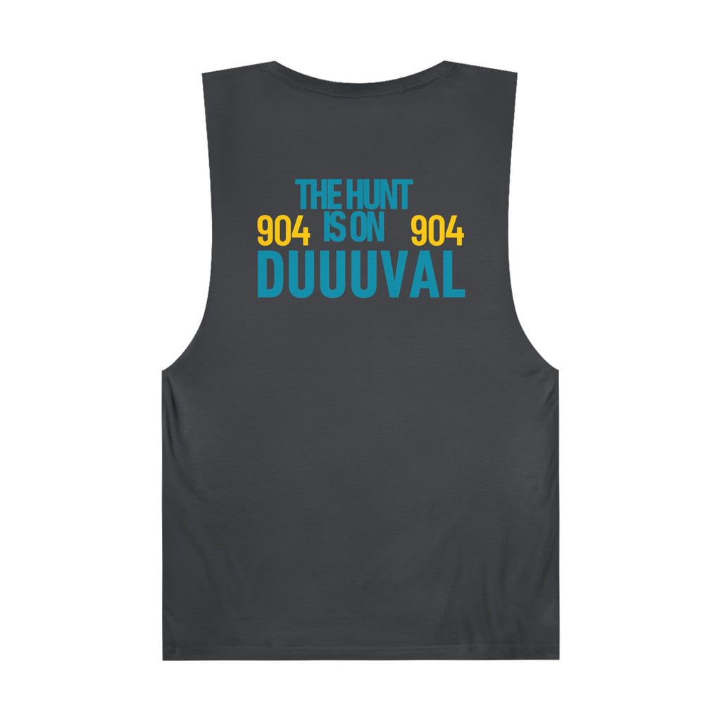 The Hunt is On Duuuval Sleevelss Shirt The Hunt is On Muscle Shirt Duuuval Jags Workout Top