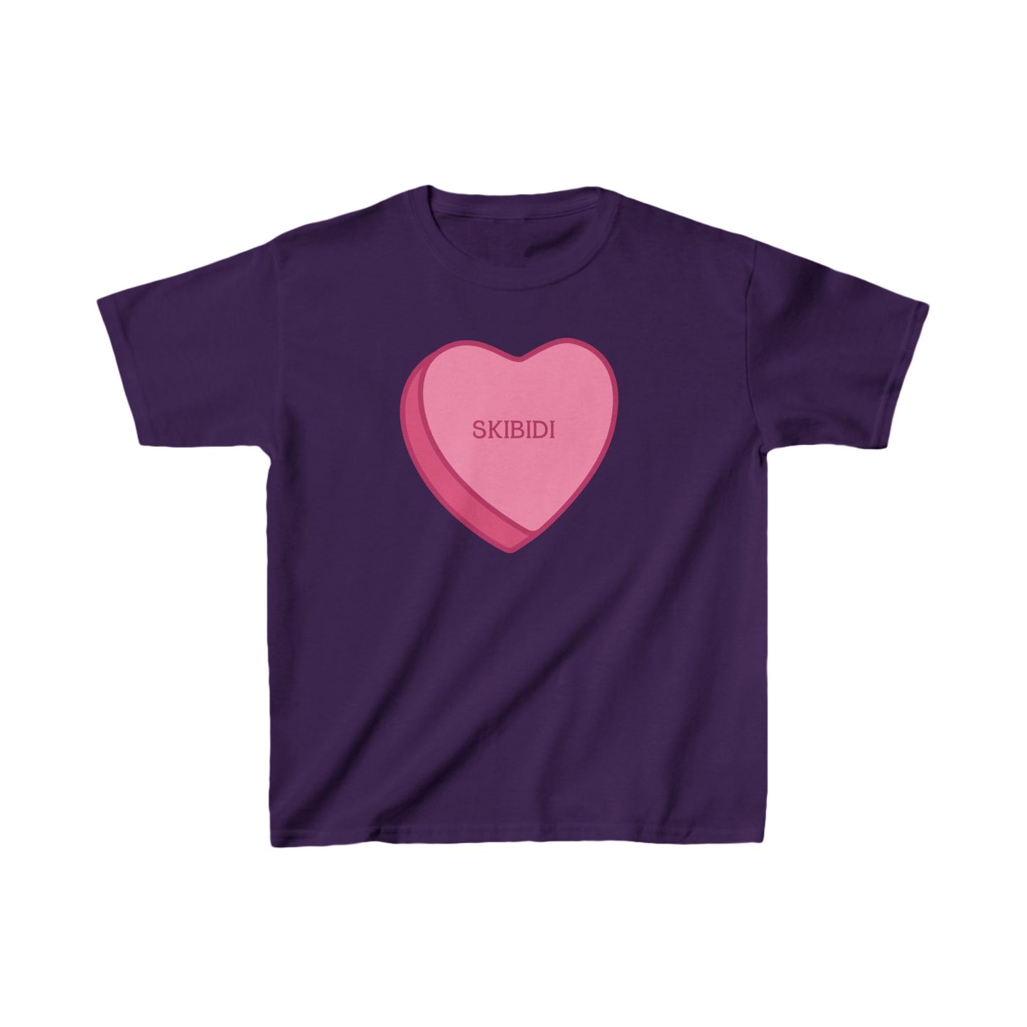 Kids Valentine's Day Candy Hearts T-Shirt, Skibidi Heart Tee for Children - Love Gift, Valentine's Shirt, Heart Print Top, Valentine's Day