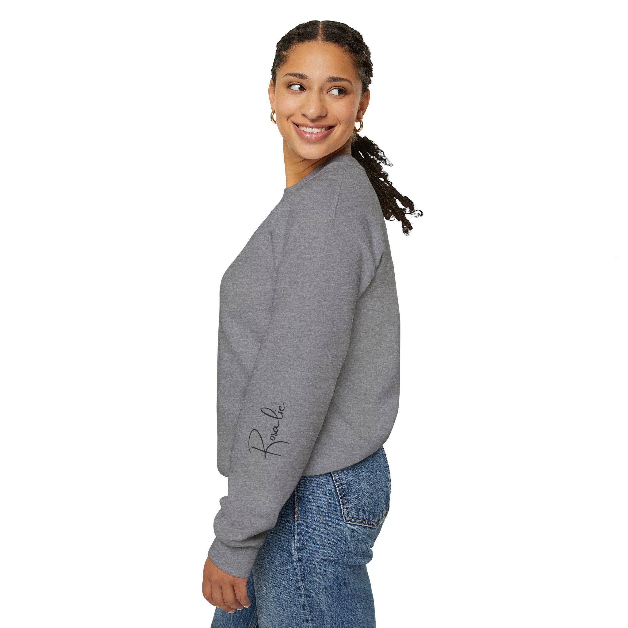 GlamMa Glamorous Jewish Grandmother Crewneck Sweatshirt with Star of David and Grandkid(s) Names - Custom Gift for Glam-Ma