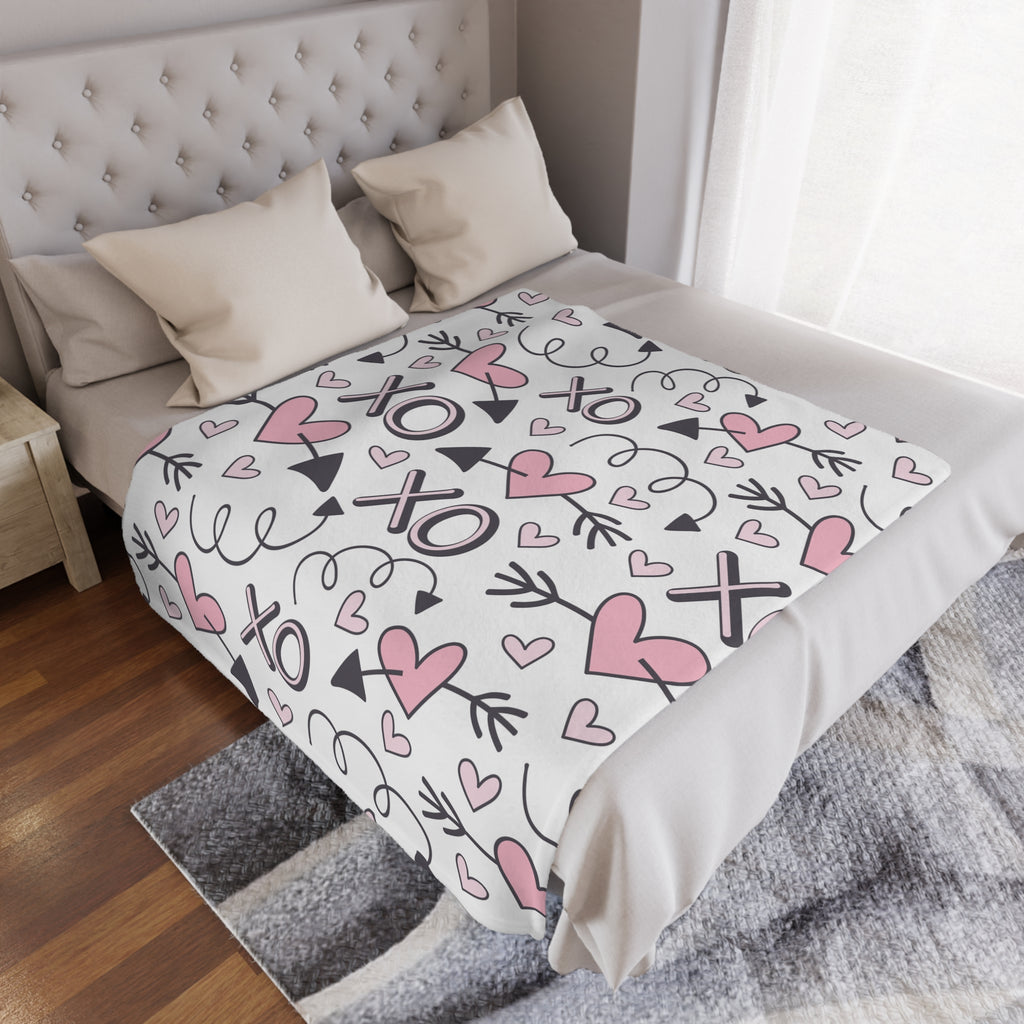 Valentine's Cozy Blanket Soft Valentines Blanket Gift for Valentine's Day