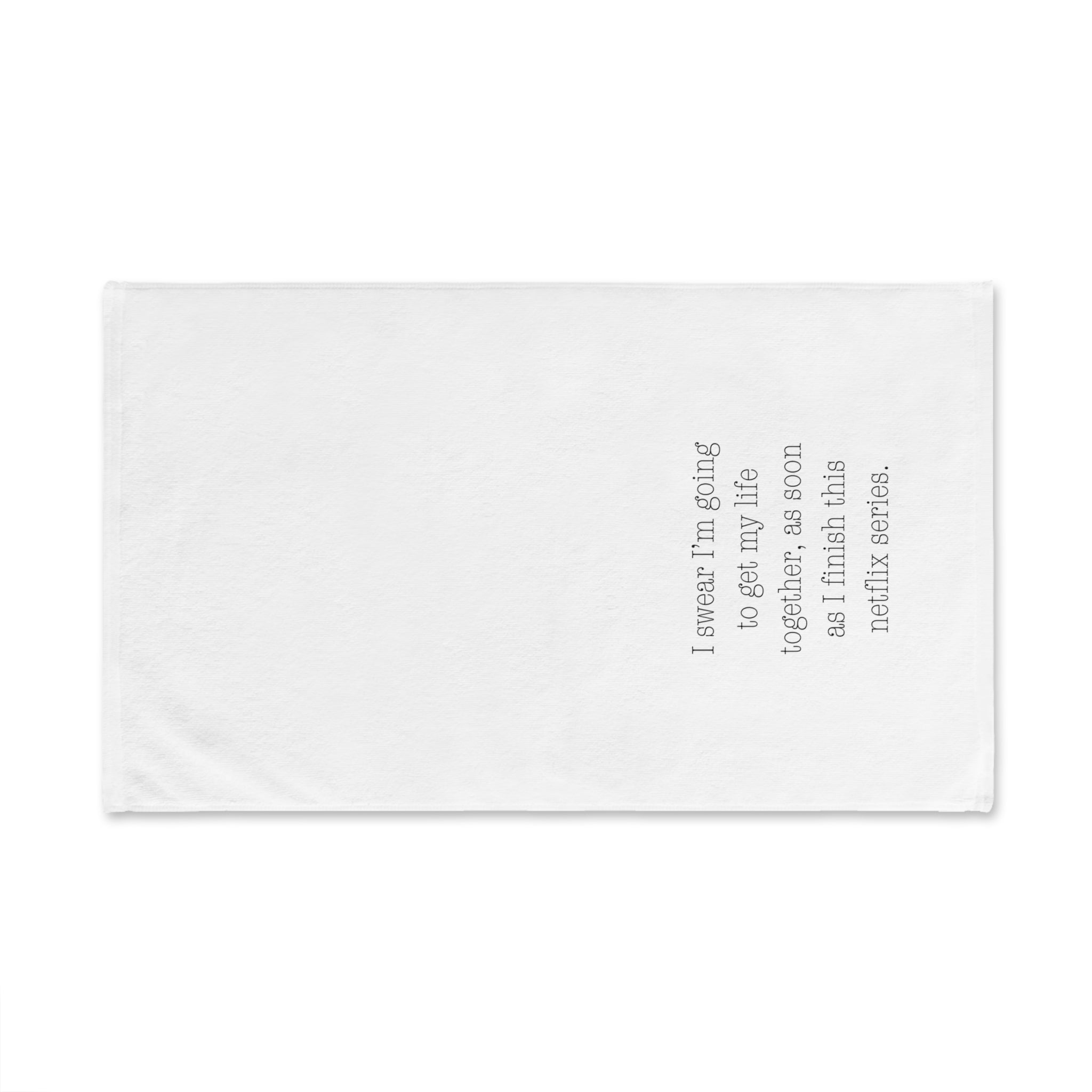 Netflix Addict Gift Hand Towel for the Netflix Binger Humorous Kitchen Towel