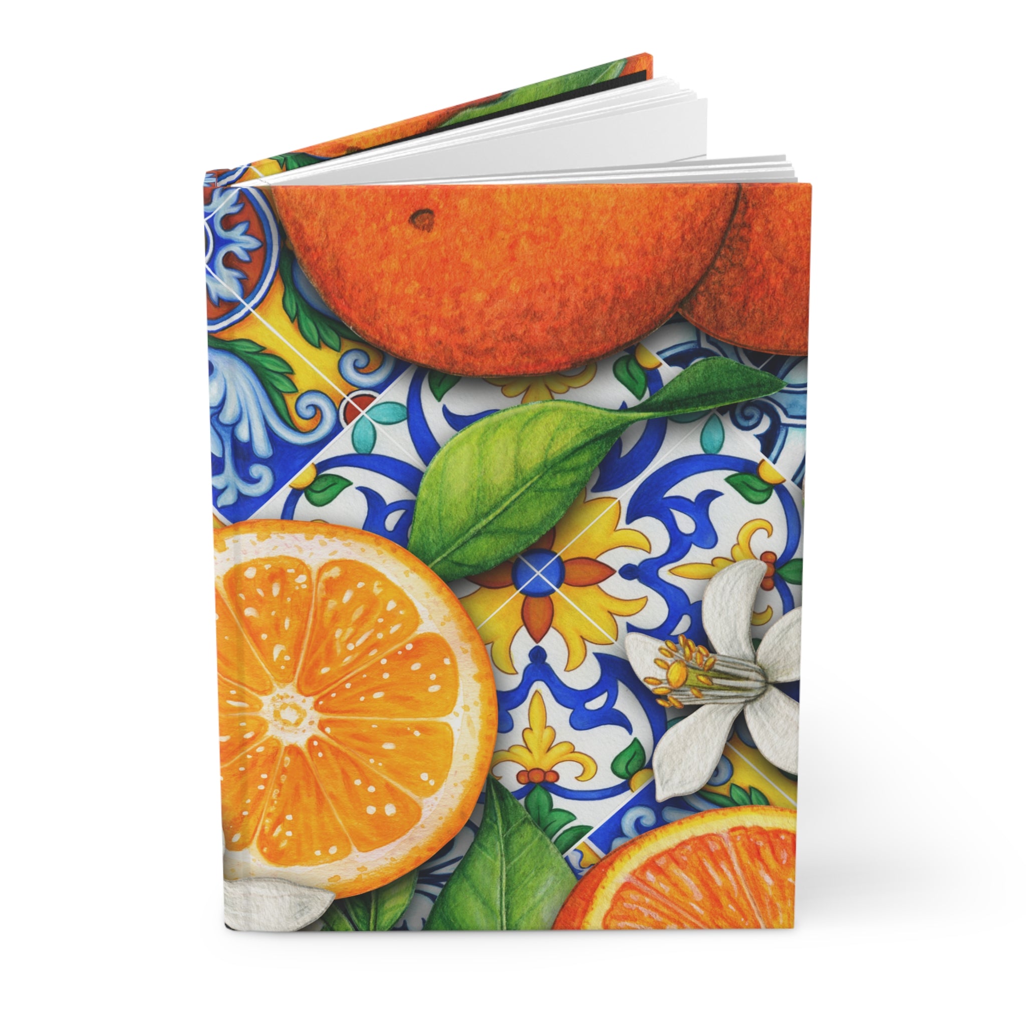 Hardcover Journal, Citrus Orange Notebook, Lined Journal for Writing, Matte Journal 5.75x8 inch notebook
