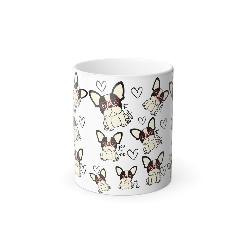 Color Morphing Mug French Bulldog Valentine's Day Gift 11oz