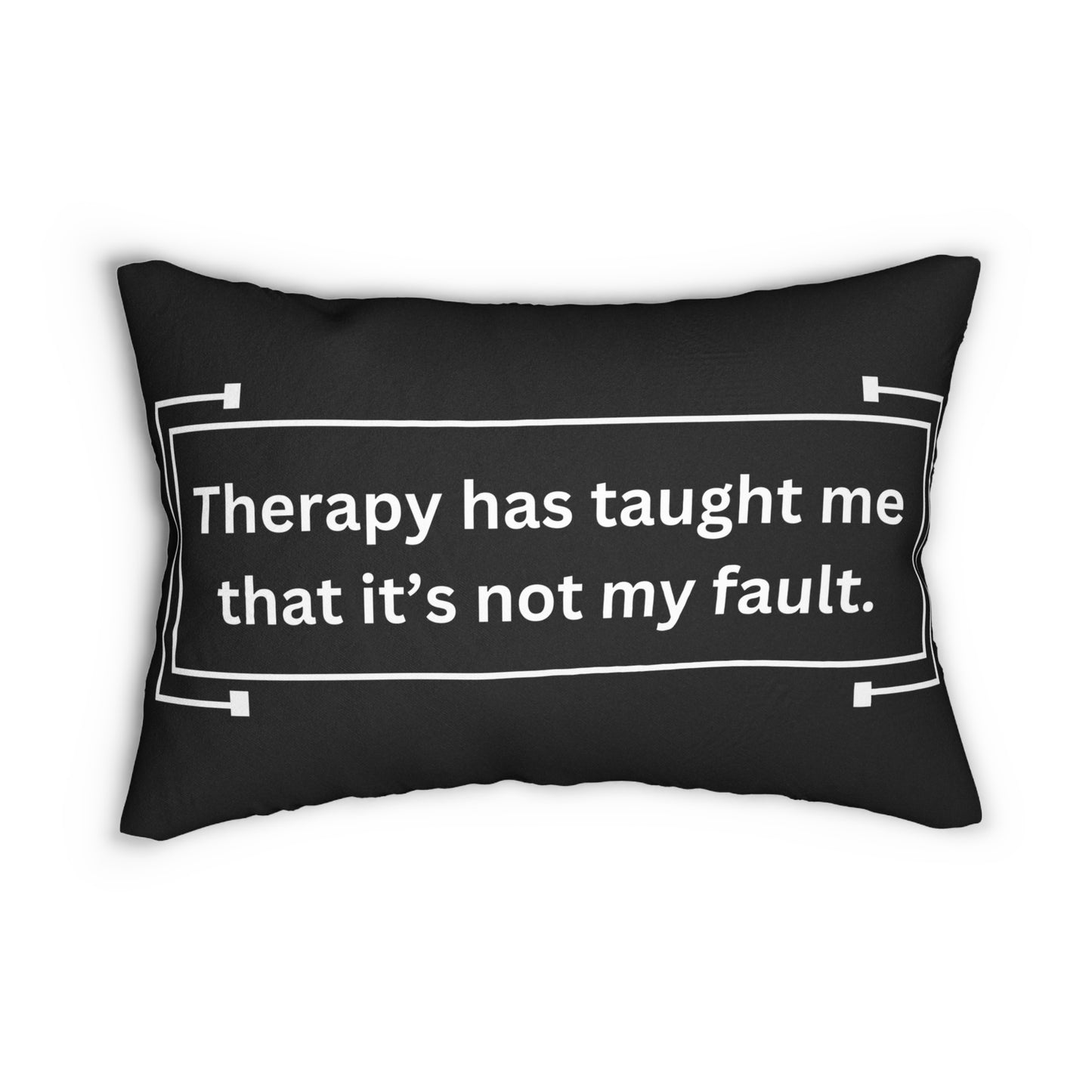Therapy Quote Decorative Pillow, Mental Health Decor, Inspirational Quote Cushion, Black and White Pillow Cover