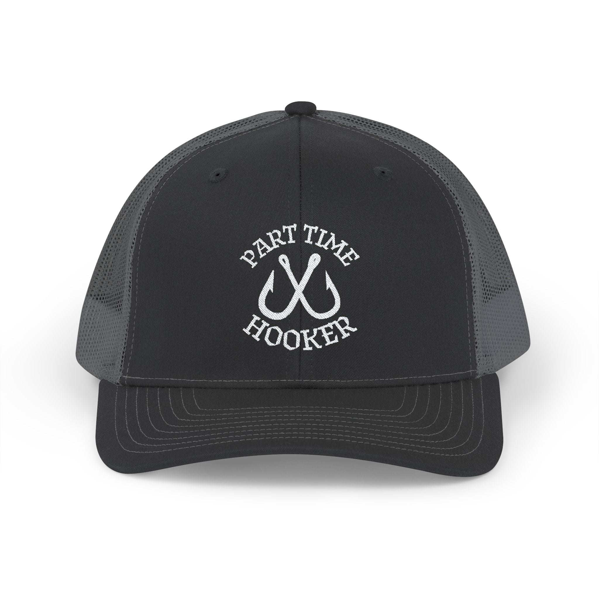 Part TIme Hooker Trucker Hat FIshing Logo Hat Fisherman Trucker Cap Part Time Hooker