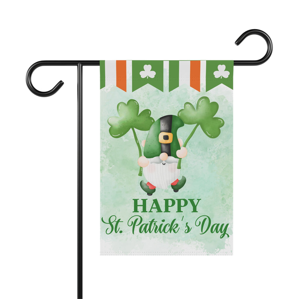 Irish Gnome St. Patrick's Day Garden Flag Irish Garden Flag St. Patty's Day Garden Flag Welcome Flag
