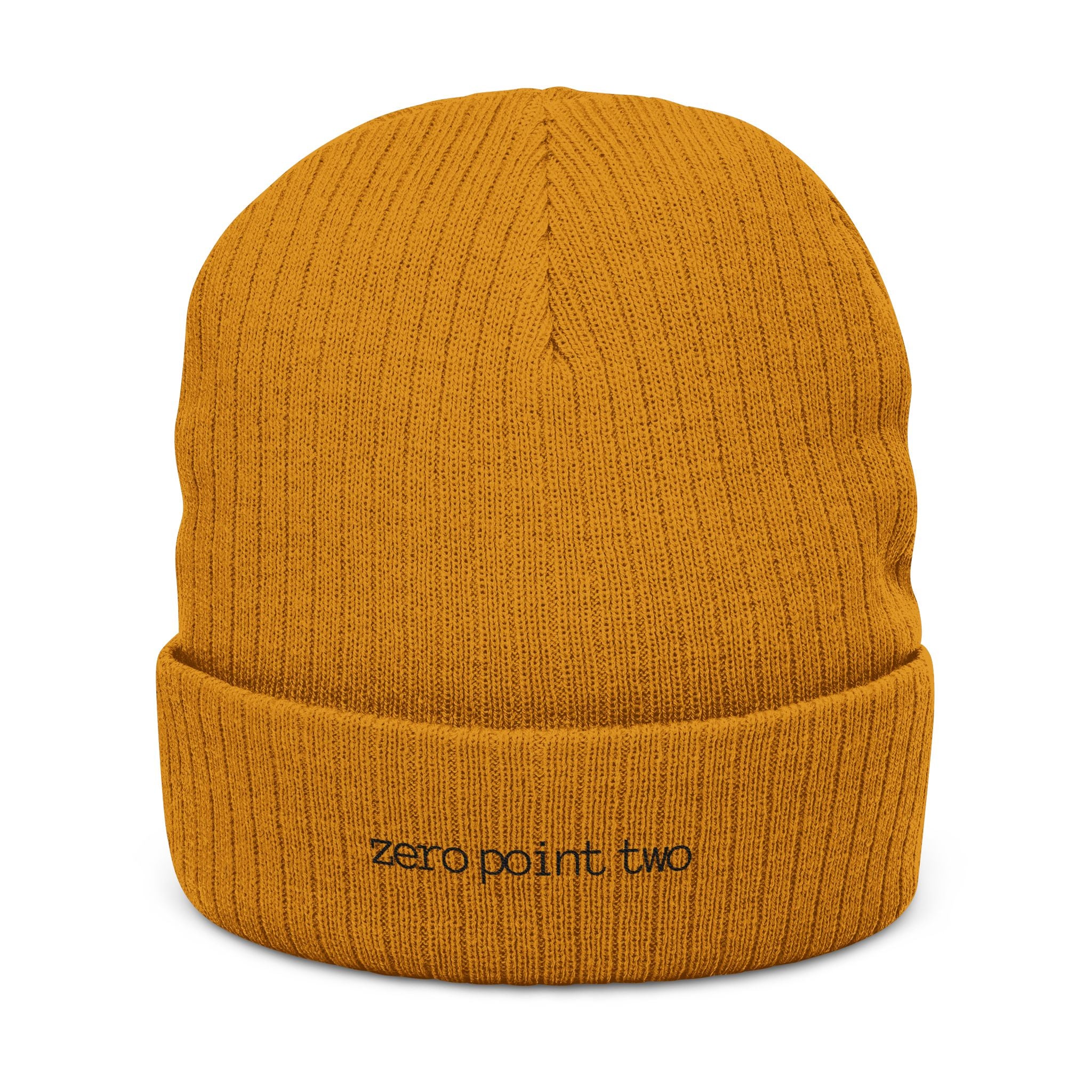 0.2 Beanie Zero Point Two Winter Hat Comfortable Ribbed Knit Beanie