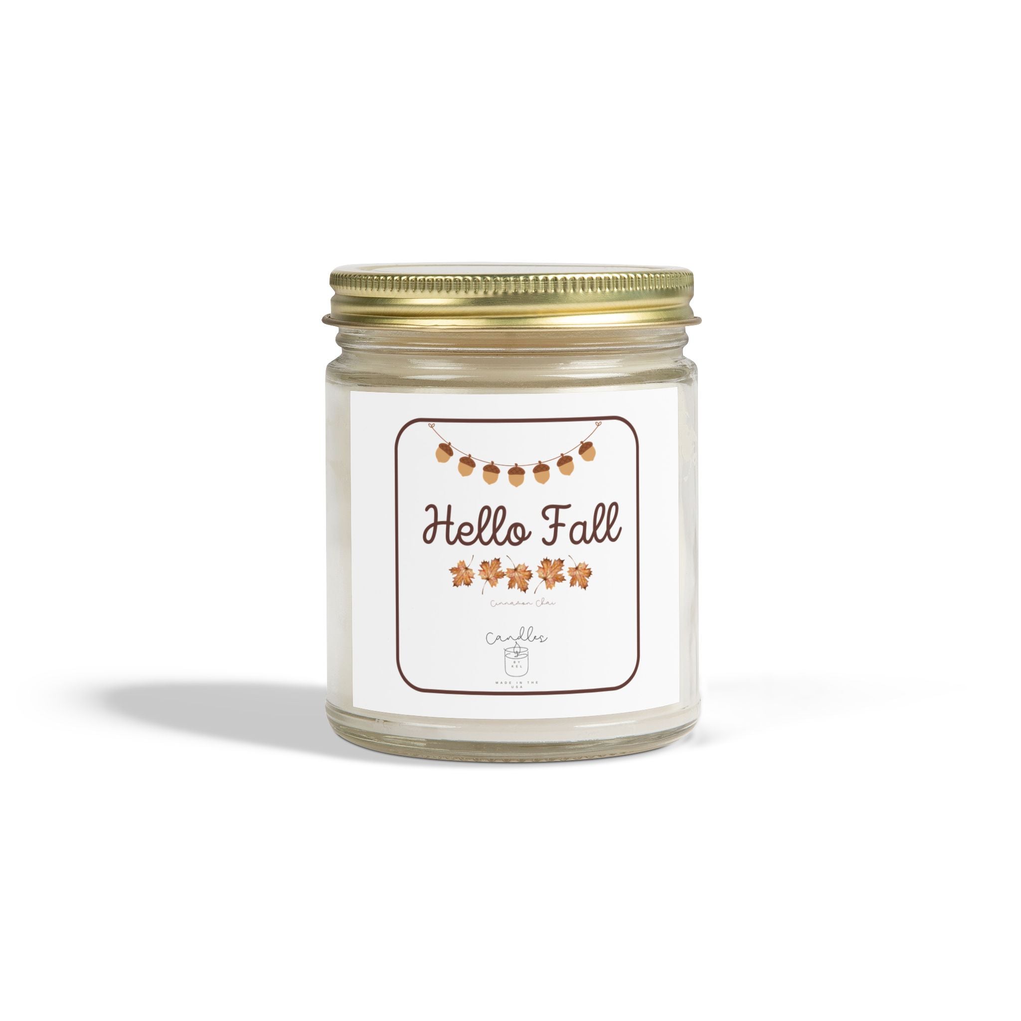 Hello Fall Candle  Cinnamon Chai Scented Candle