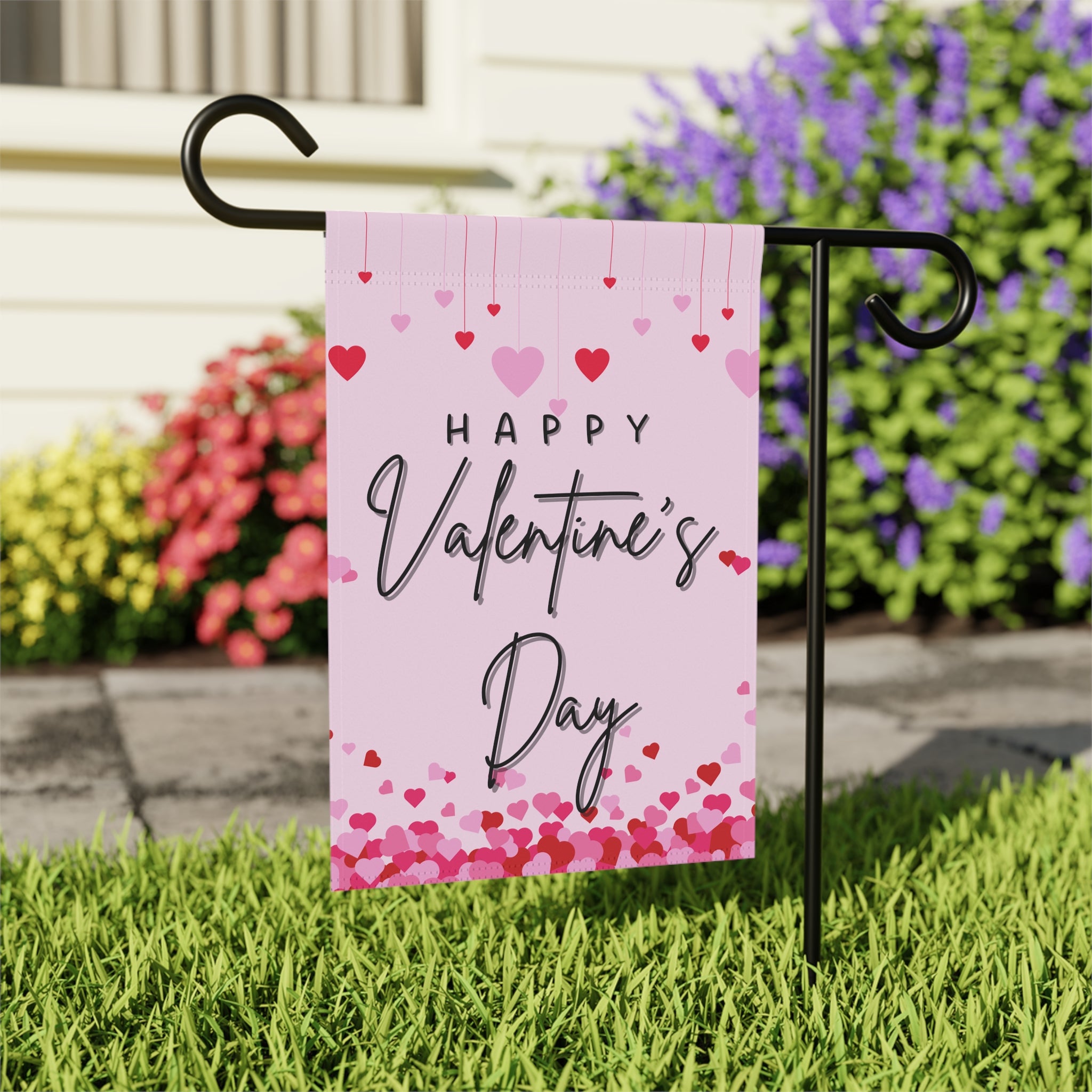 Valentine's Day Garden Flag Welcome Flag for Valentine's Day Happy Valentine's Day Flag