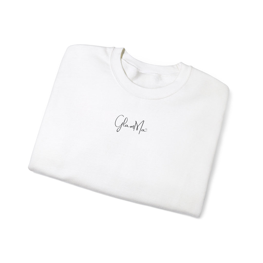 GlamMa Glamorous Jewish Grandmother Crewneck Sweatshirt with Star of David and Grandkid(s) Names - Custom Gift for Glam-Ma