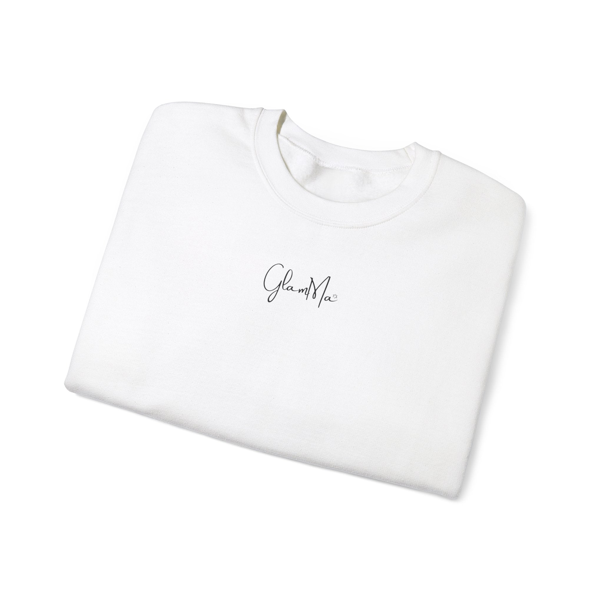 GlamMa Glamorous Jewish Grandmother Crewneck Sweatshirt with Star of David and Grandkid(s) Names - Custom Gift for Glam-Ma