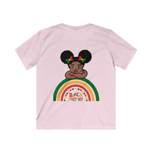 Black HIstory T Shirt for Black History Kids Soft Tee