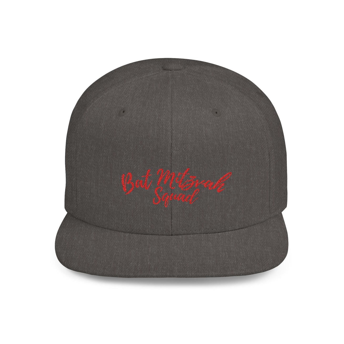 Bat MItzvah Squad  Hat Flat Bill Snapback with Bat Mitzvah Squad Embroidered