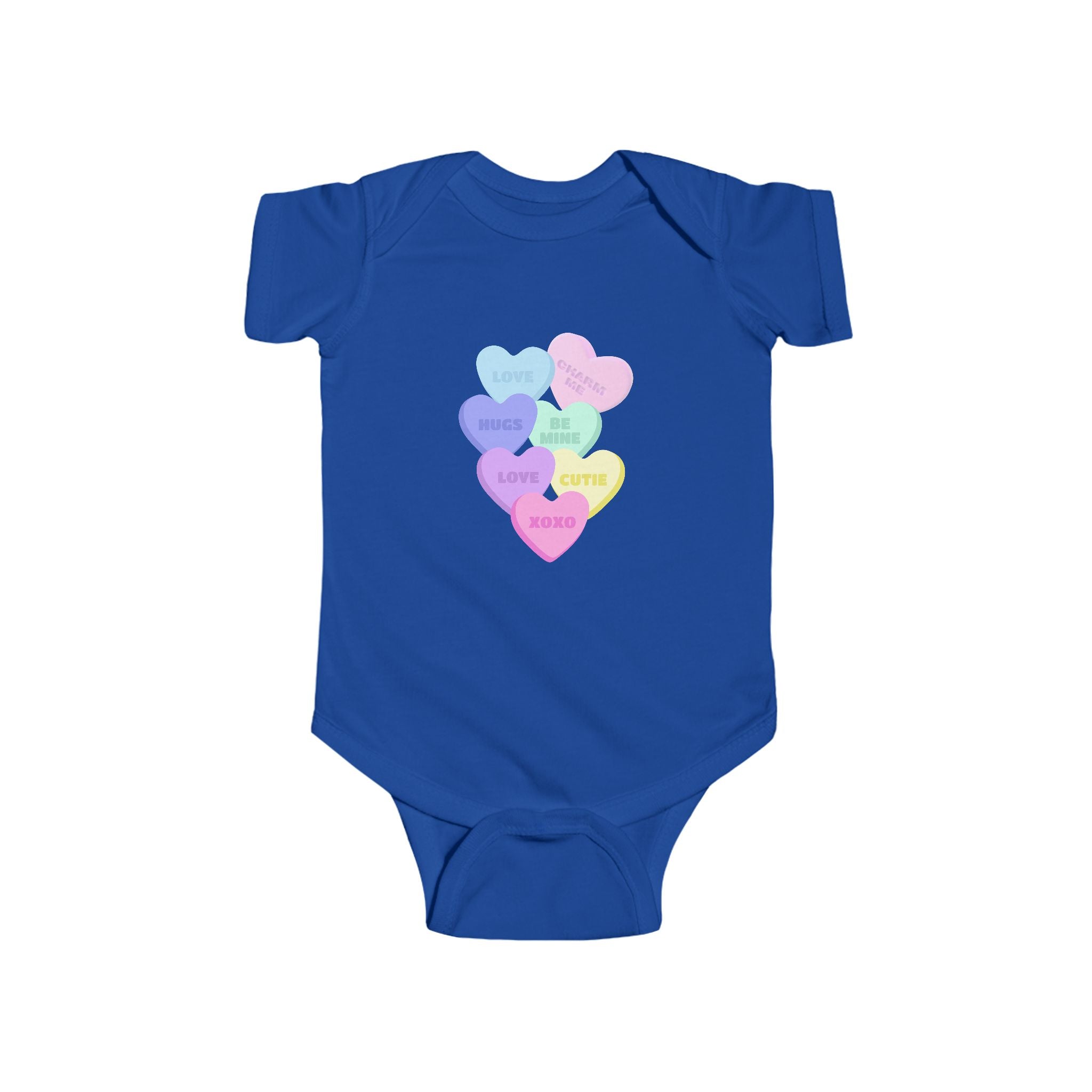 Candy Hearts Onesie Valentine's Candy Hearts Onesie for Valentine's Day Bodysuit