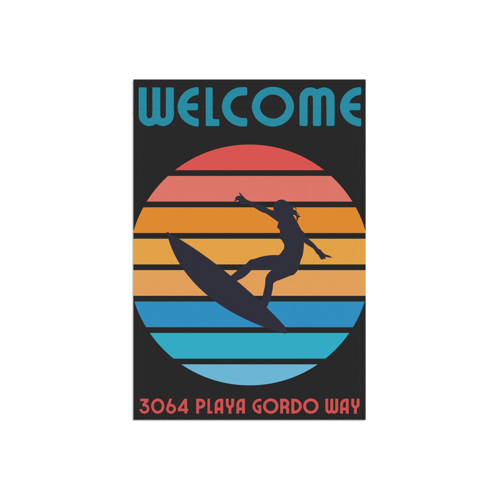 Welcome to the Beach House Personalized Home Garden Banner 12"x18"