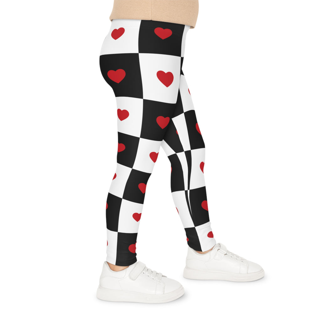 Valentine's Tights Checkered Valentine's Leggings for Little Ones Valentine's Kids Leggings