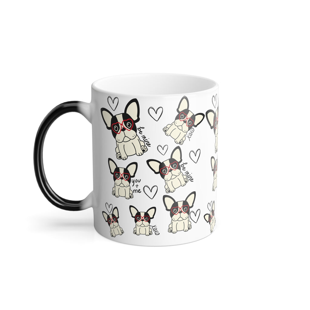 Color Morphing Mug French Bulldog Valentine's Day Gift 11oz