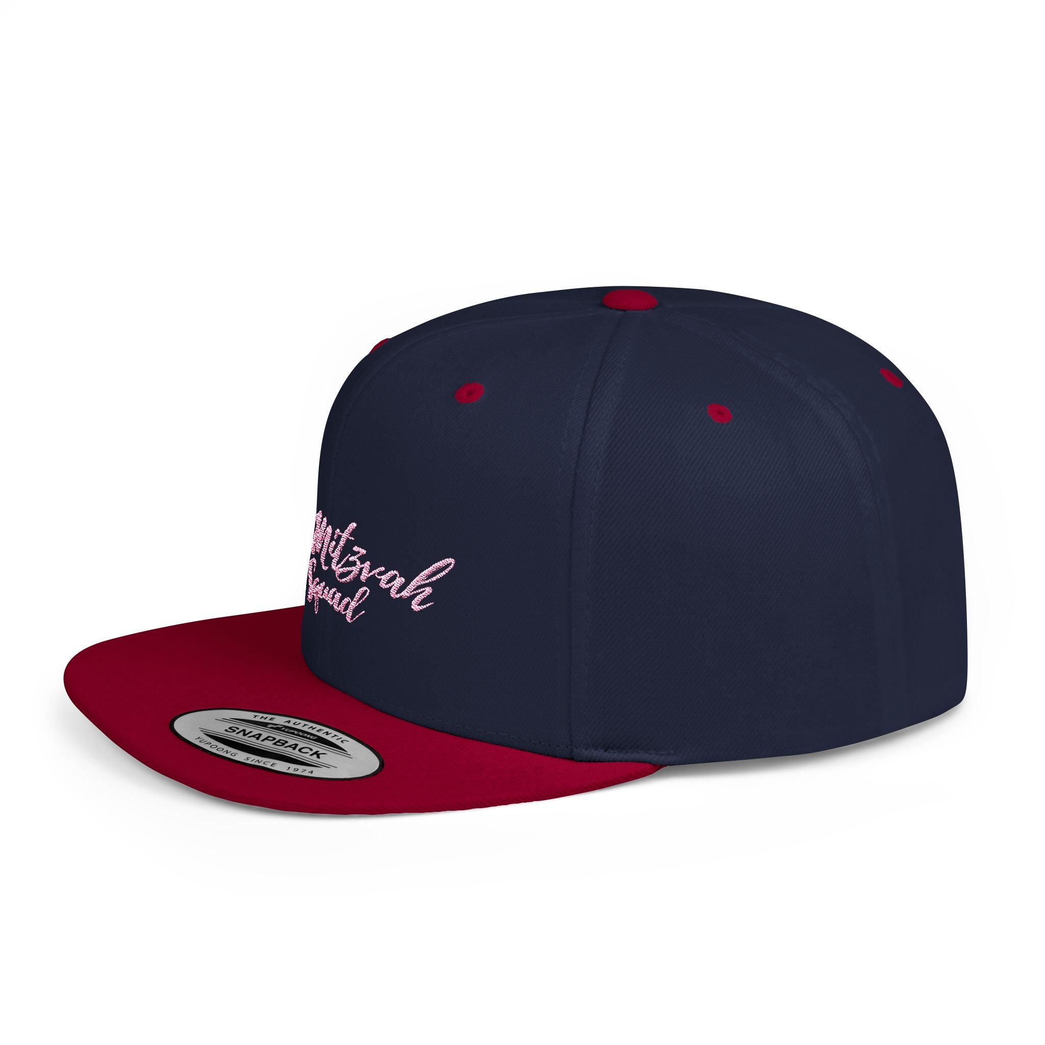 Bat MItzvah Squad  Hat Flat Bill Snapback with Bat Mitzvah Squad Embroidered