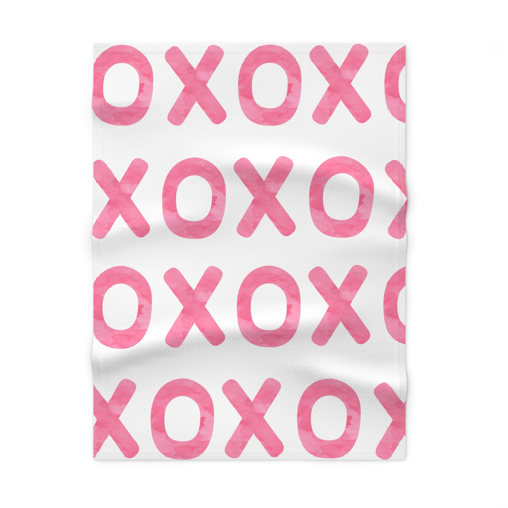 Hugs and Kisses Baby Blanket XO Baby Blanket Valentine's Baby Gift Soft Fleece XO Baby Blanket