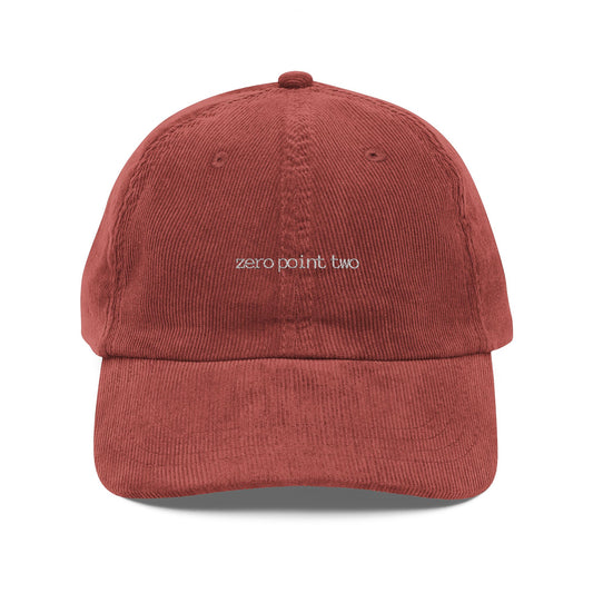 Zero Point Two Vintage Corduroy Cap Jewish Identity Hat 0.2