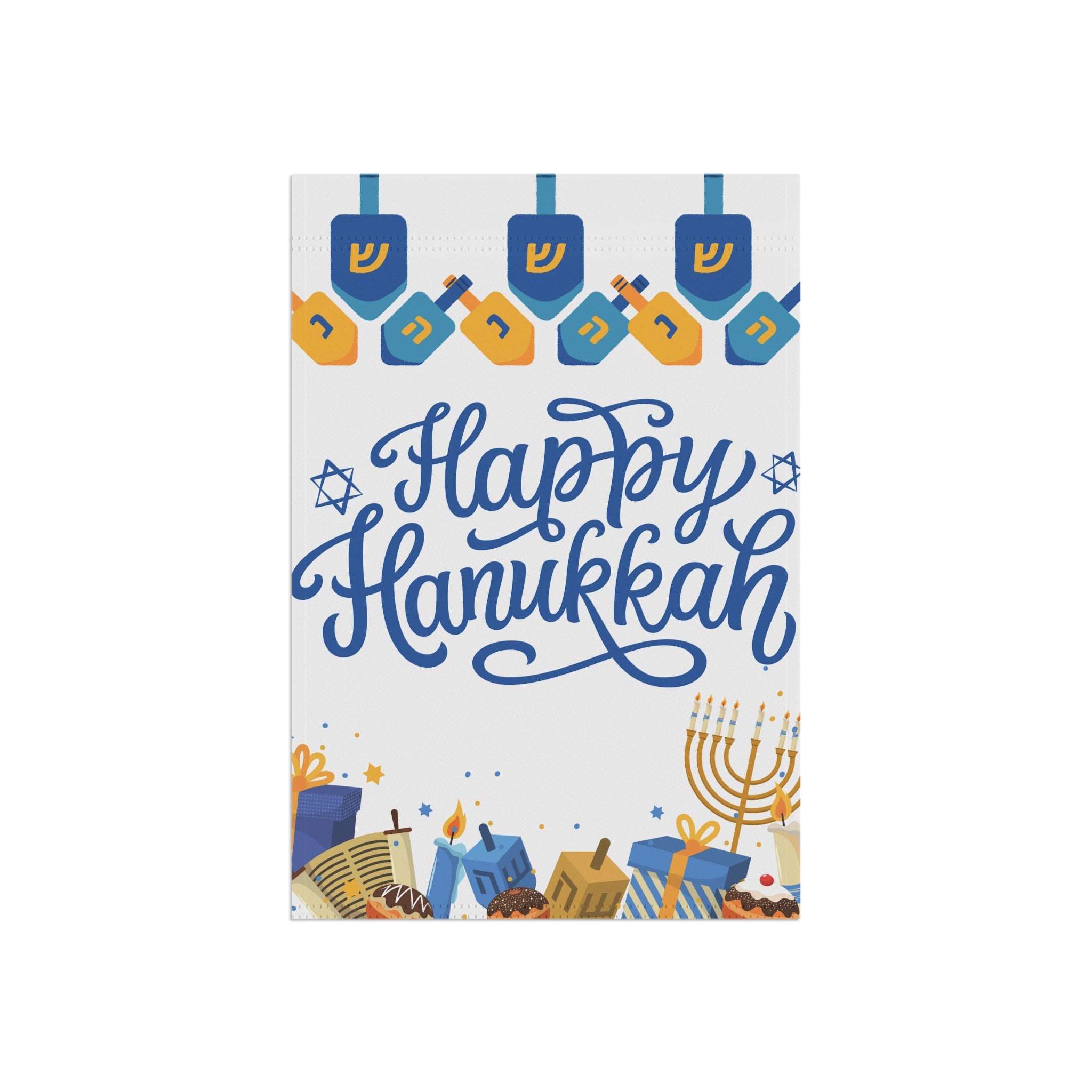 Happy Hanukkah Flag, Hanukkah House or Garden Flag