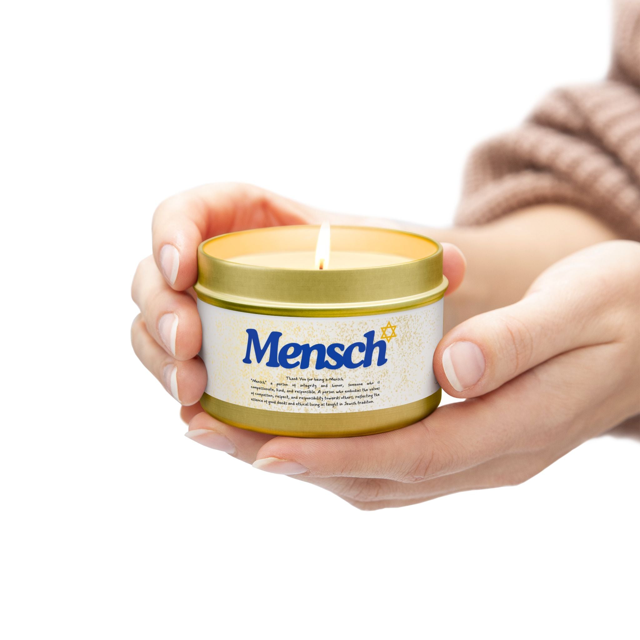 Thank You for being a Mensch Candle. Thank you Gift. Mensch Gift Jewish Thank you Gift