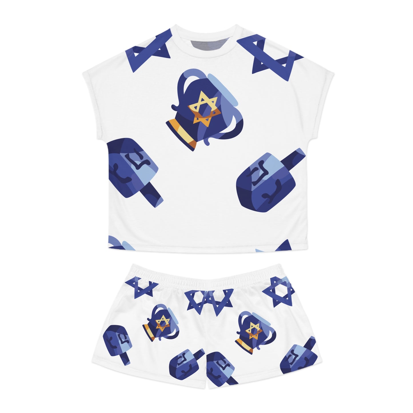 Zeyde's Navy Hanukkah Pajama Set | Chanukah Pajama's for Women in Zeyde's Print