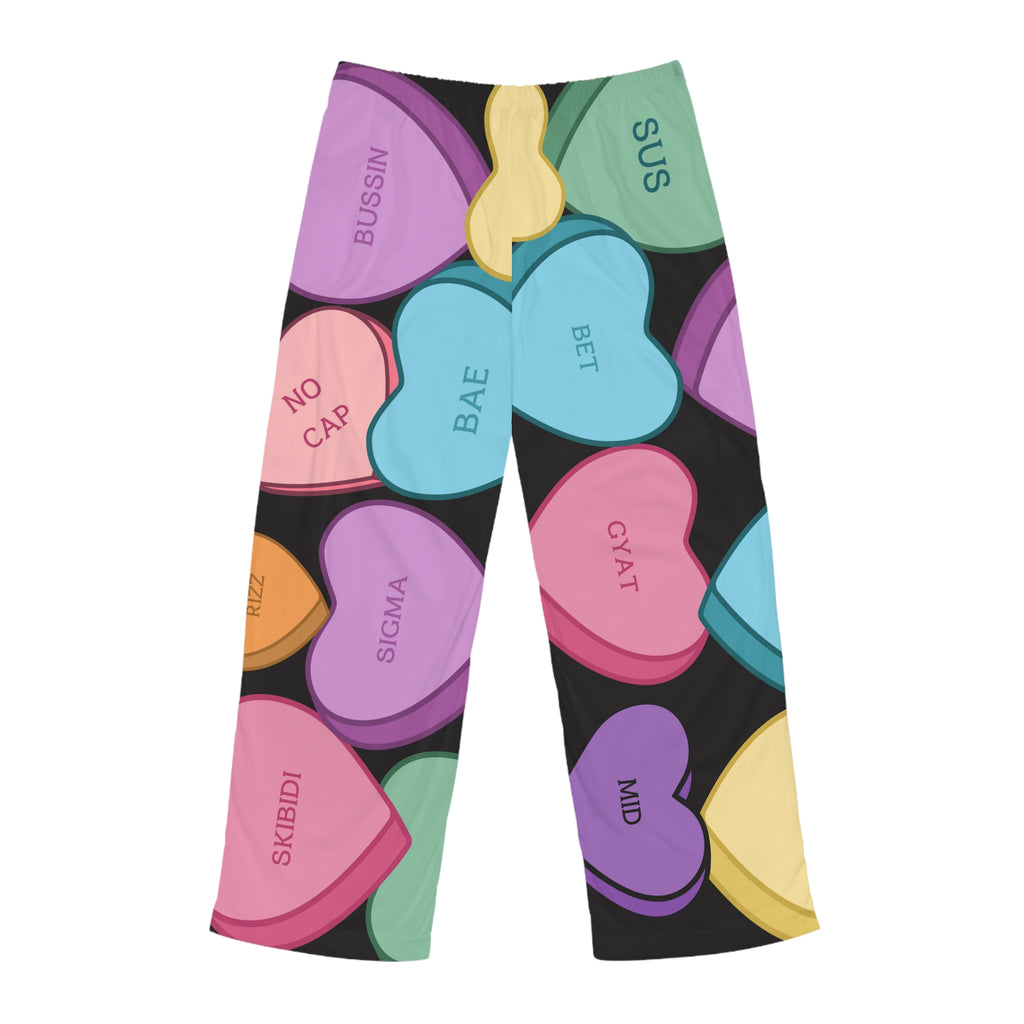 Adult Candy Hearts Valentine's Day Lounge Pants Comfortable and Stylish Pajama Pants for Valentine's Day