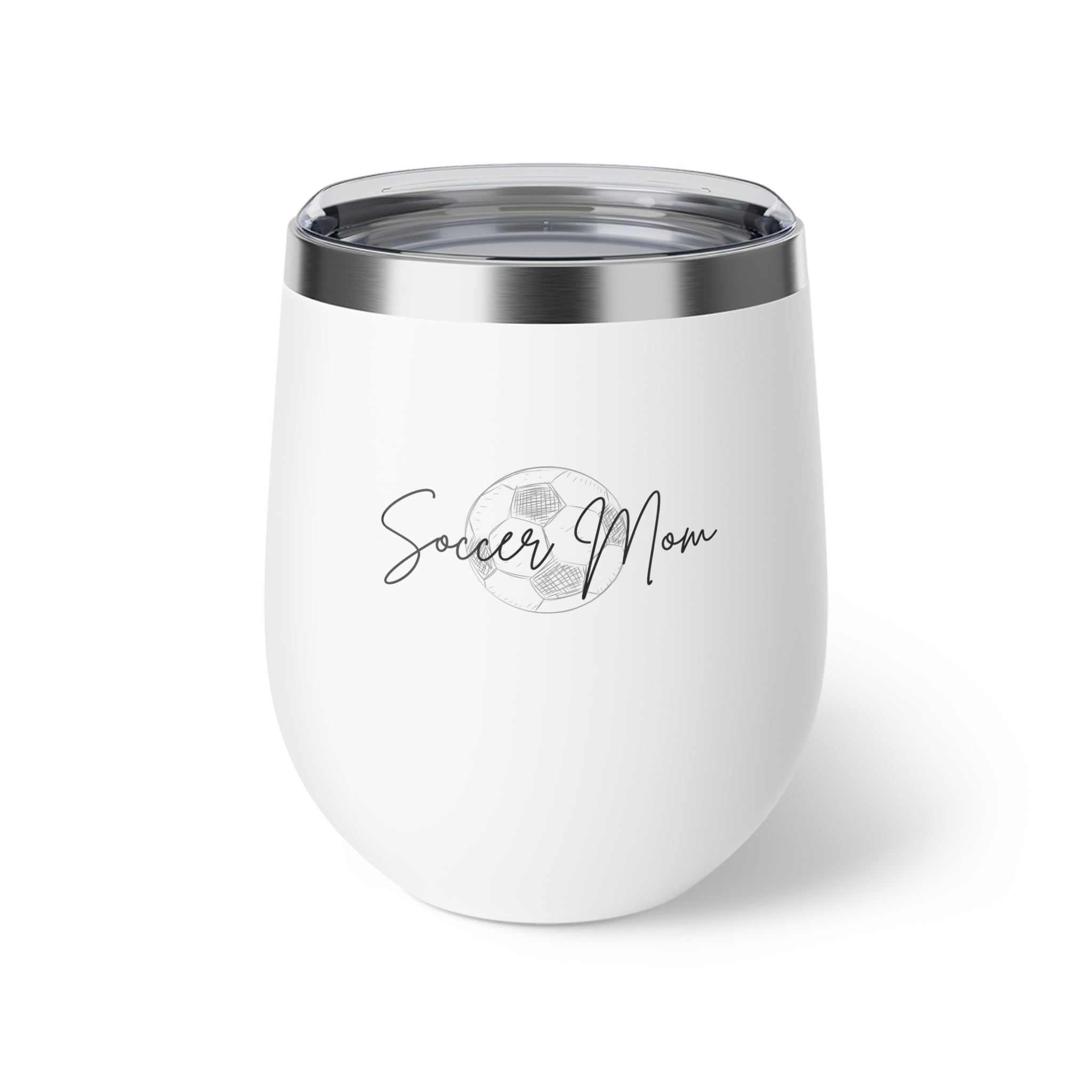 Wine Tumbler, Soccer Mom Gift, Mom Gift, 12oz Cup, Insulated Soccer Cup for Mom, Gift for Mom Soccer Mom