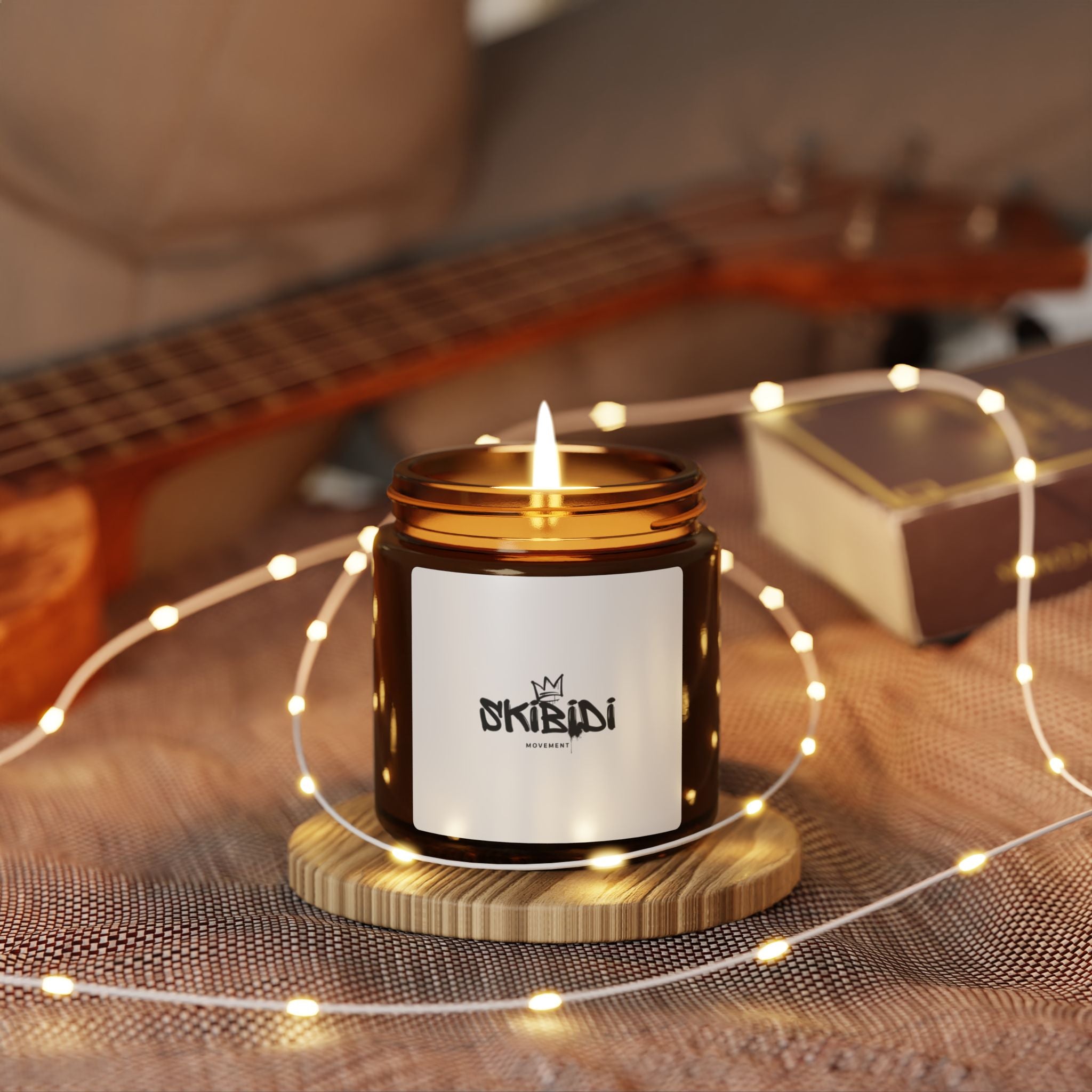 Skibidi Scented Soy Candle (Multi-Size, Amber Jar)