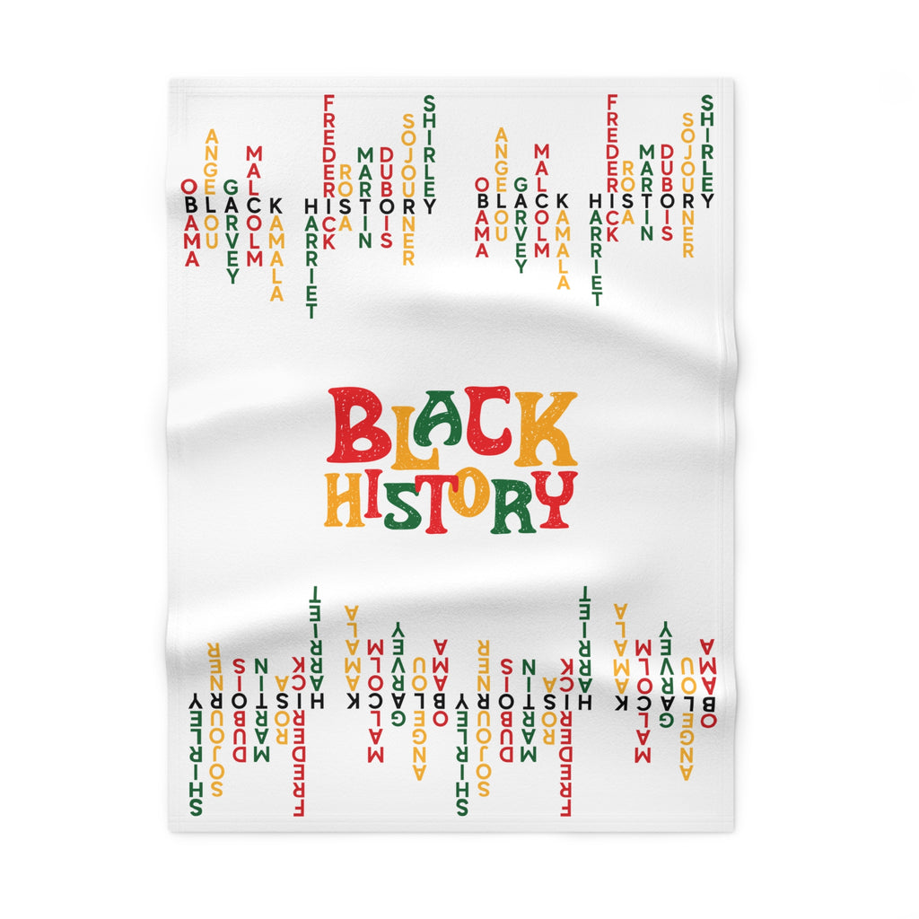 Black HIstory Baby Blanket Soft Fleece Baby Blanket Celebrate Black History Baby Blanket