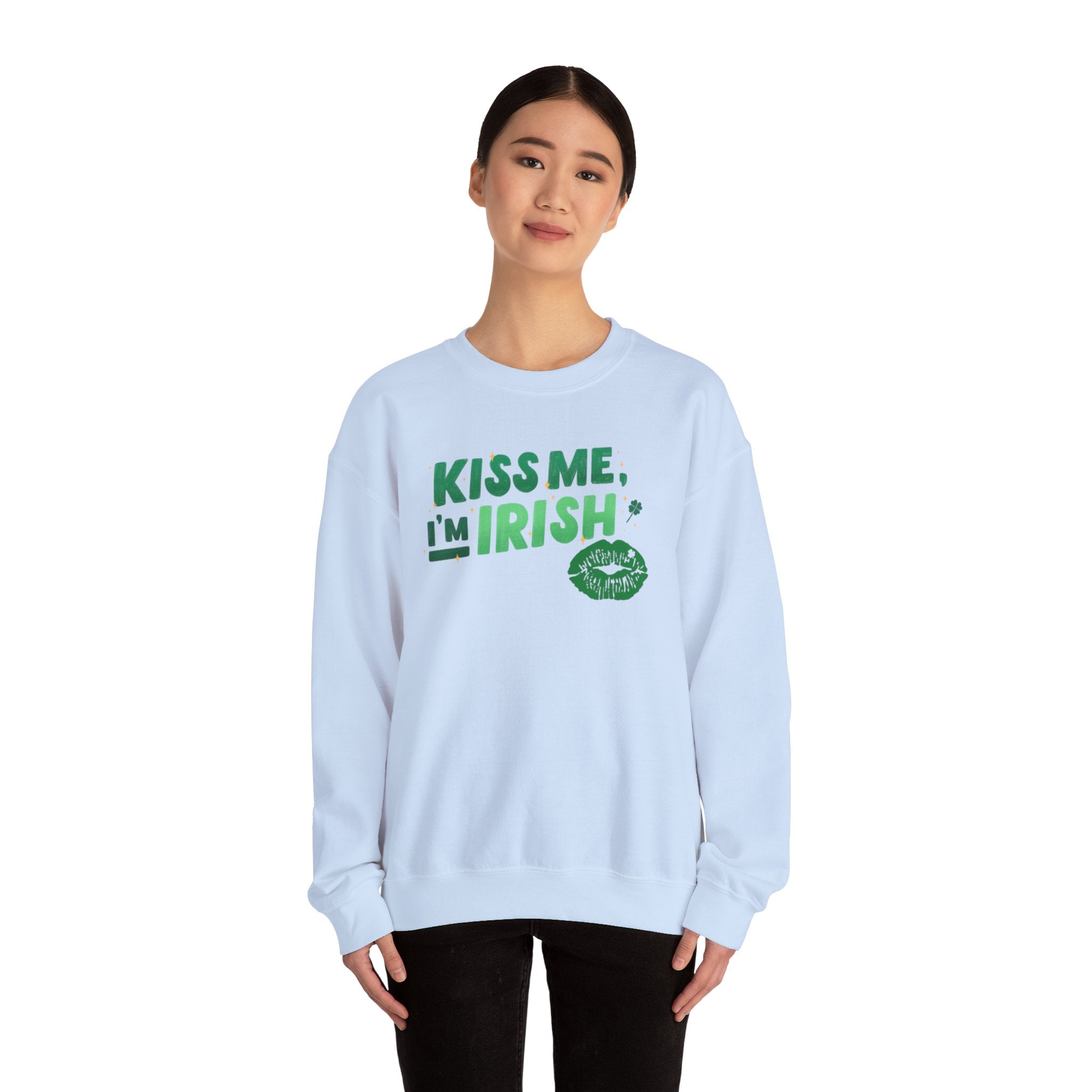 Kiss Me, I'm Irish Sweatshirt - Unisex St. Patrick's Day Crewneck
