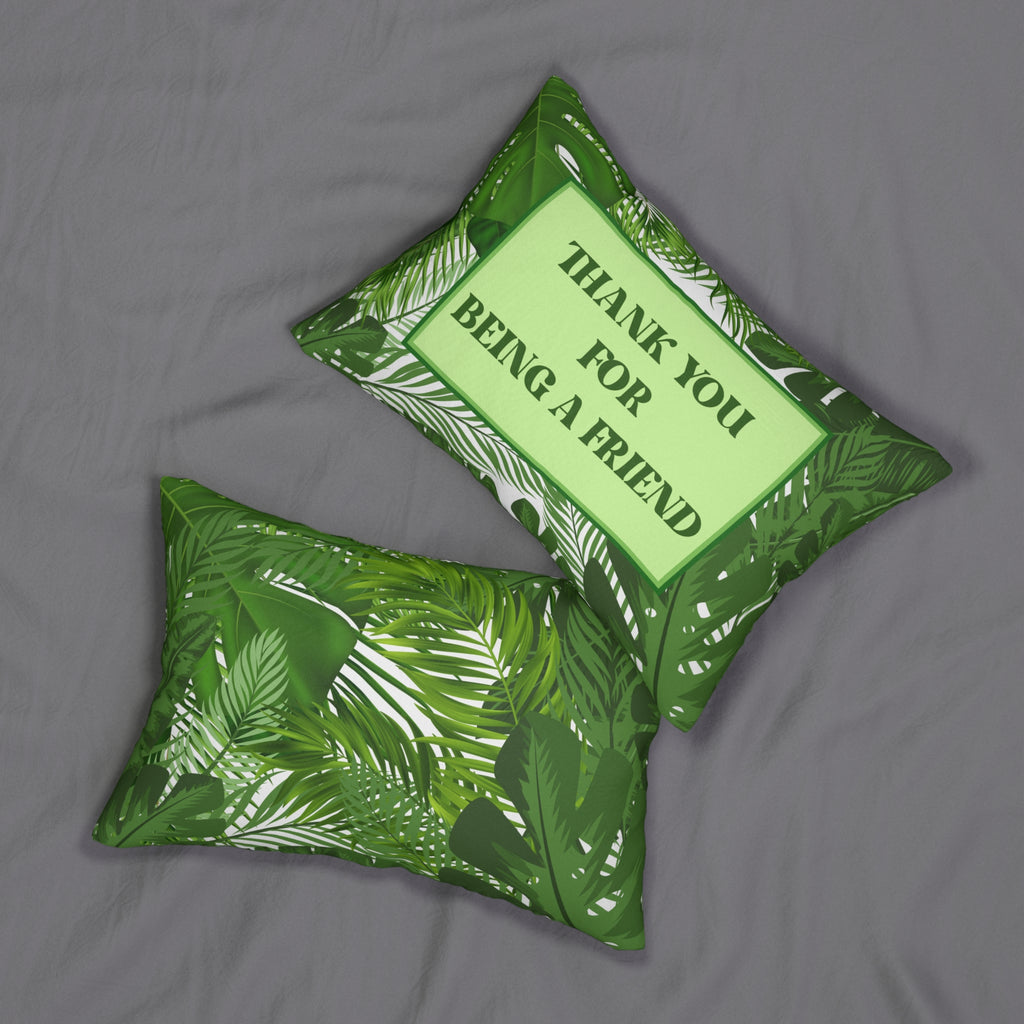 Thank You Friend Golden Girls Inspired Pillow, Tropical Decor, Gift for Friends, Green Tropical Decor