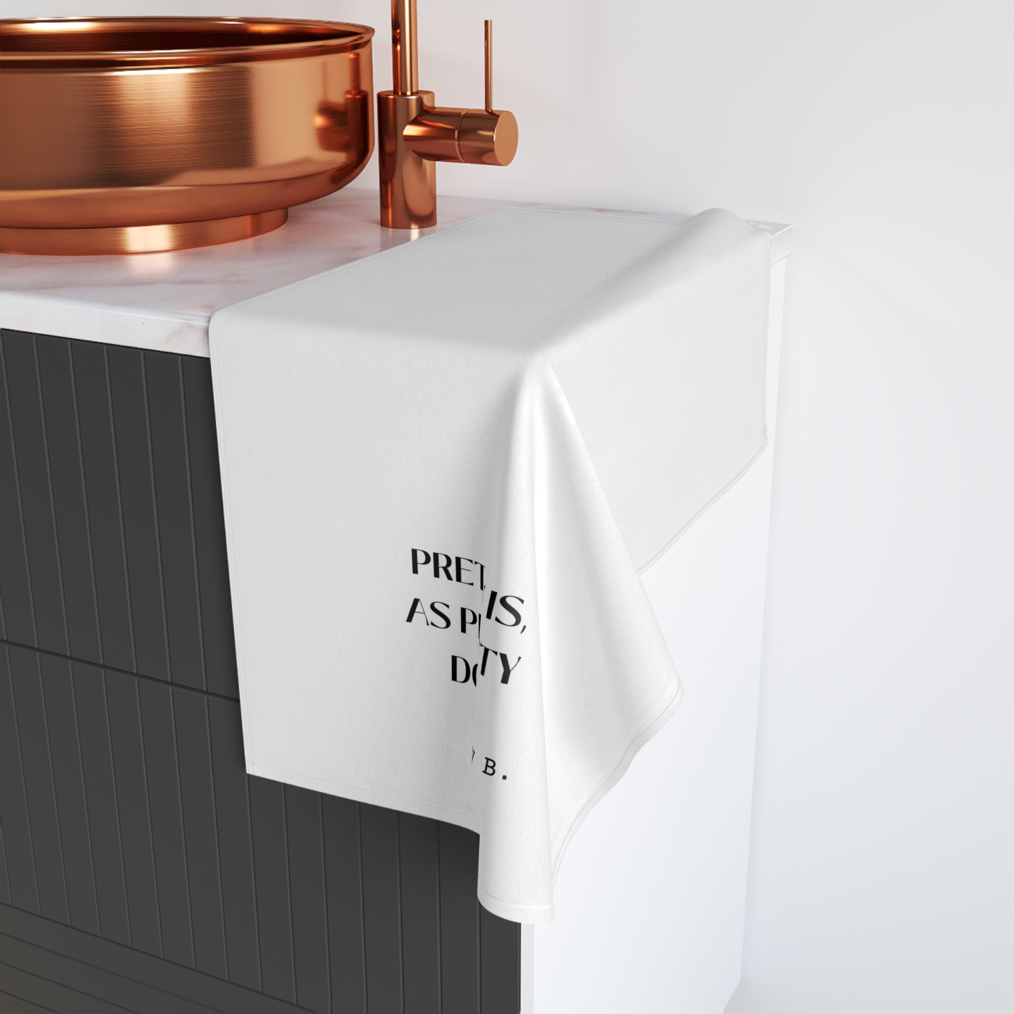 The Judy, Pretty Is As Pretty Does Kitchen Towel or Guest Towel, Super Absorbent Towel 26 X 16 Inches