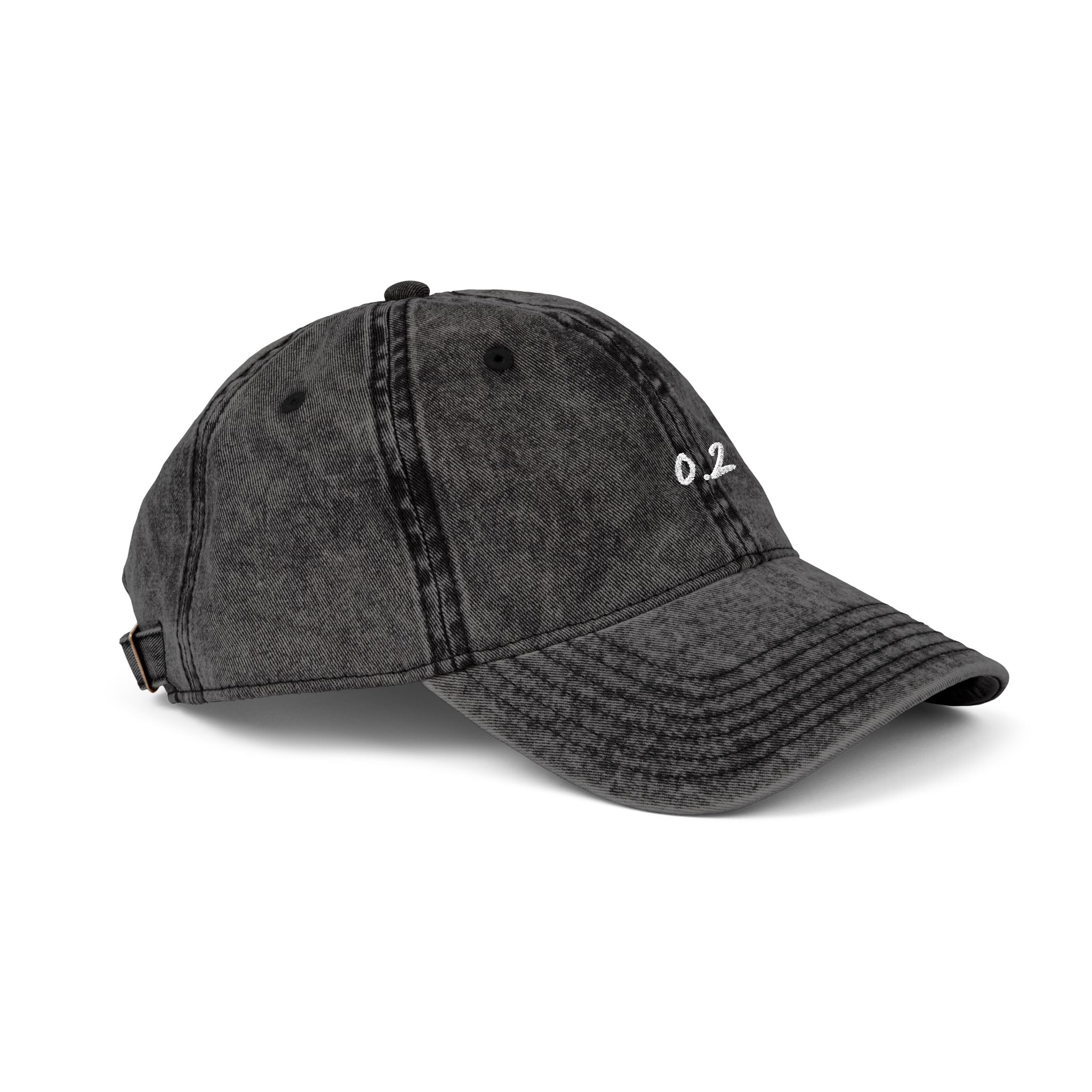 Zero Point Two Vintage Embroidered Cap Jewish Identity Hat