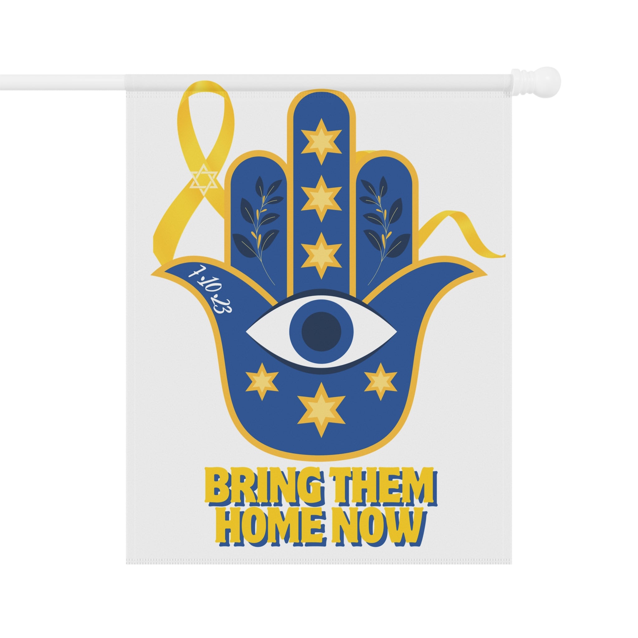 Bring Them Home Now Hamsa Garden Flag & House Banner