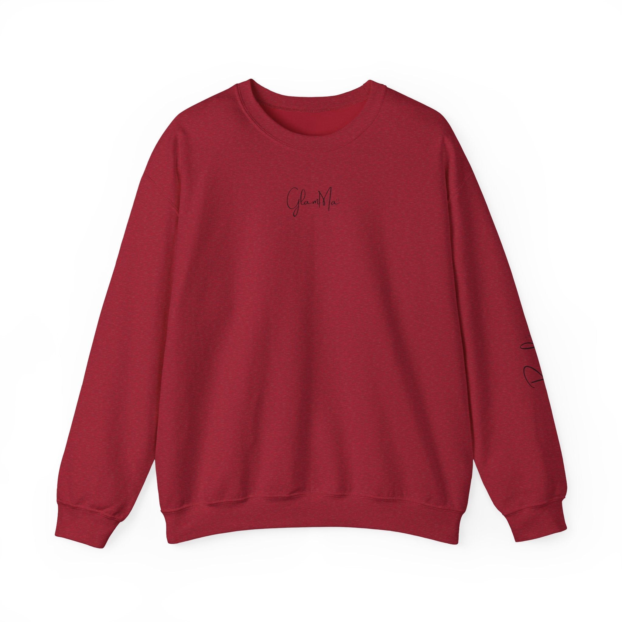 GlamMa Glamorous Jewish Grandmother Crewneck Sweatshirt with Star of David and Grandkid(s) Names - Custom Gift for Glam-Ma