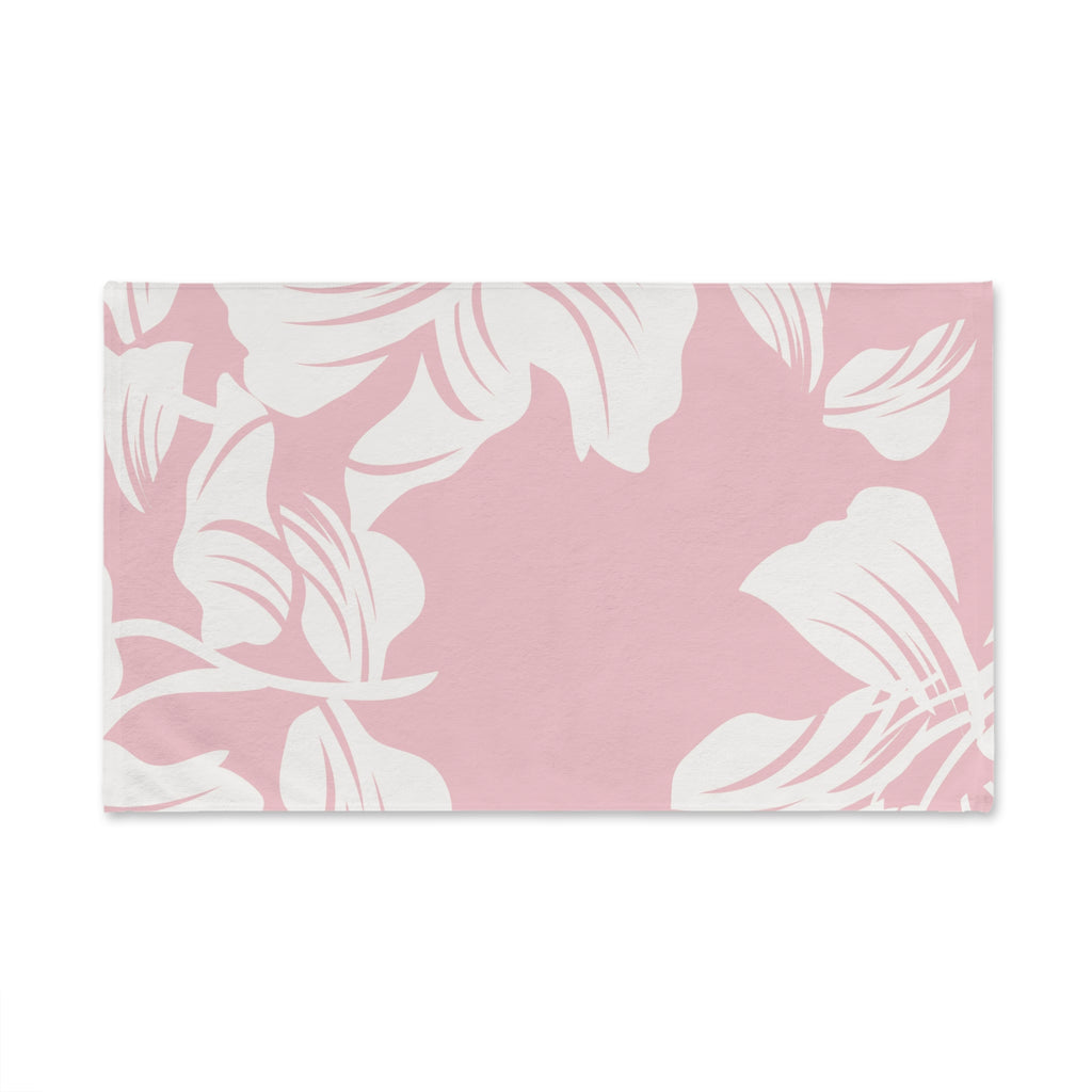 Hand Towel Pink Floral Kitchen or Bath Guest Towel
