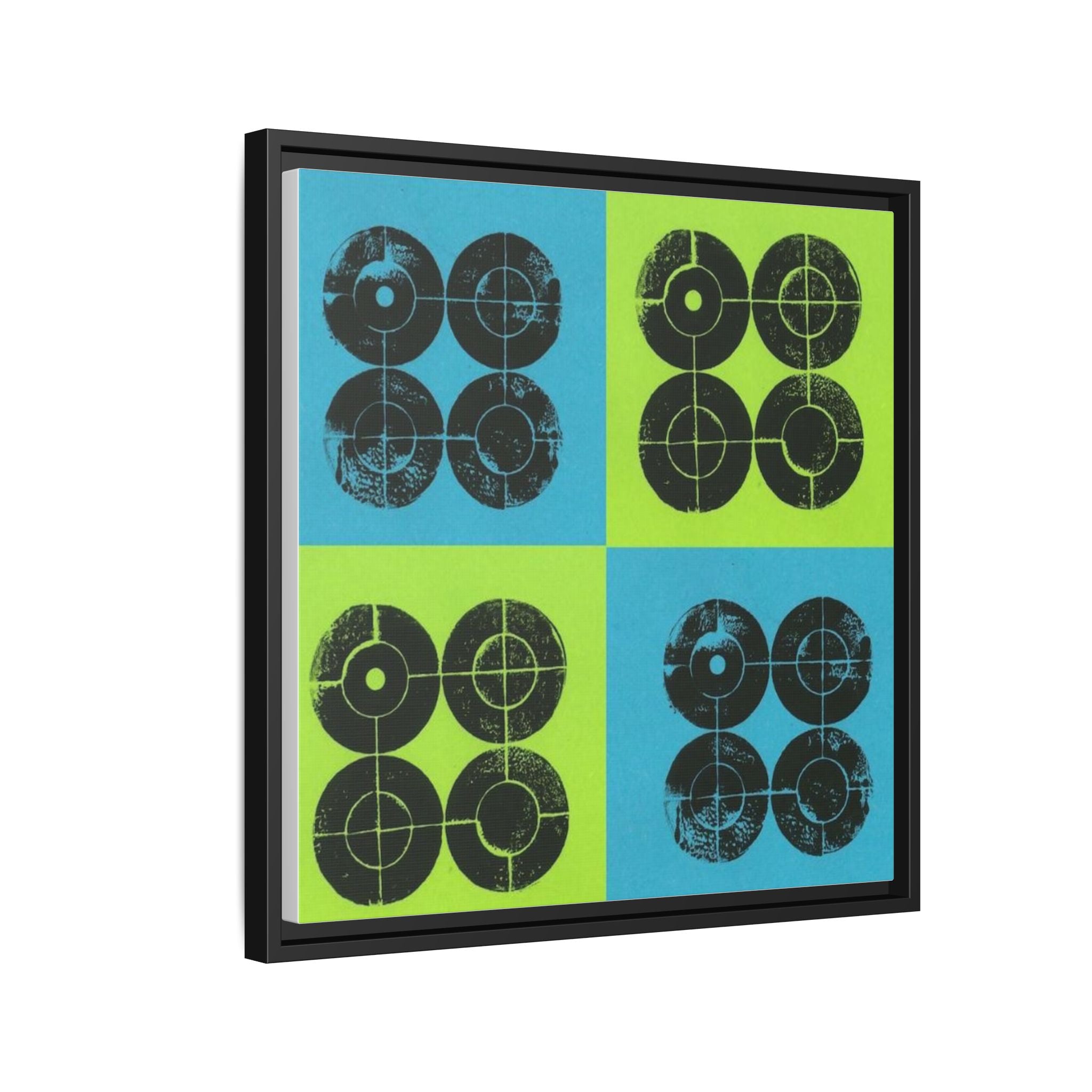 Printing With Legos Collagraph Matte Canvas, Framed