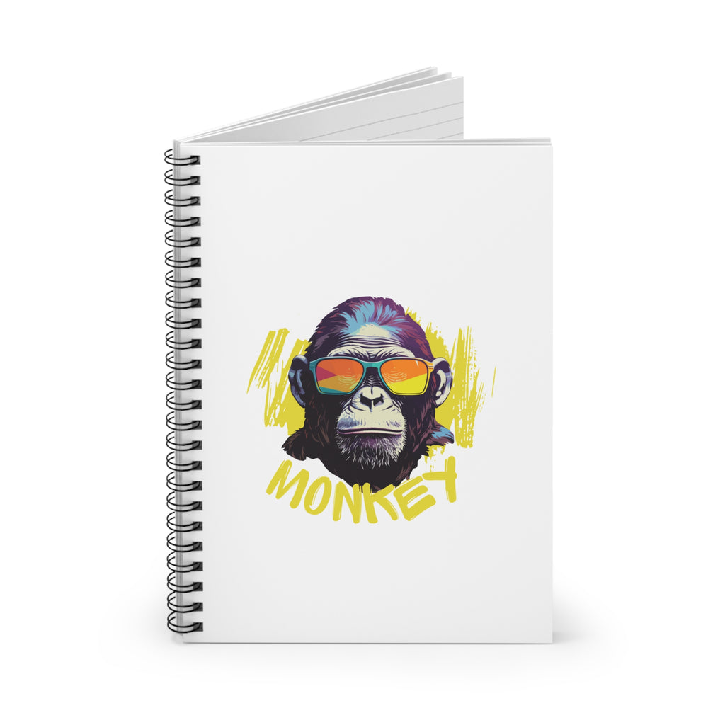 Monkey Print Spiral Notebook - Ruled Line