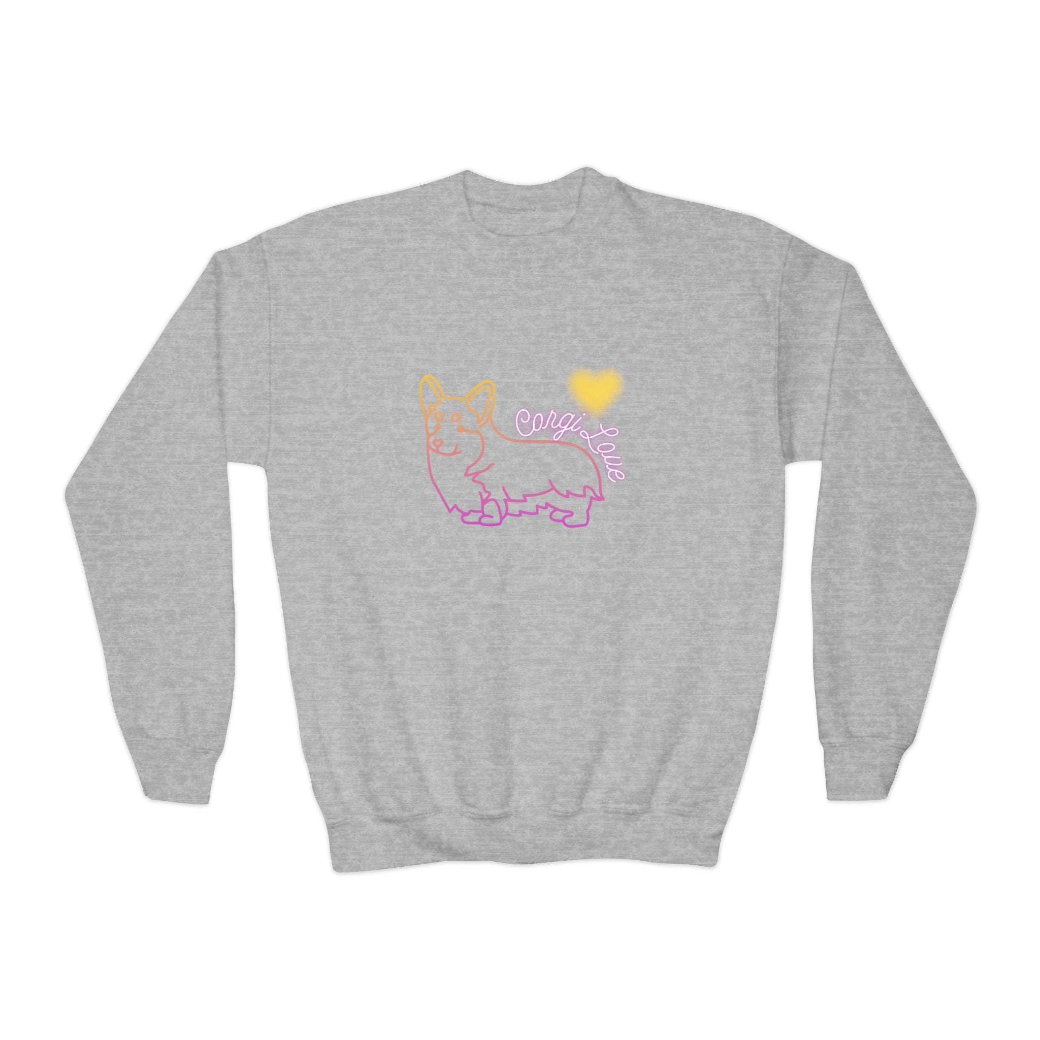 Corgi Love Youth Crewneck Sweatshirt