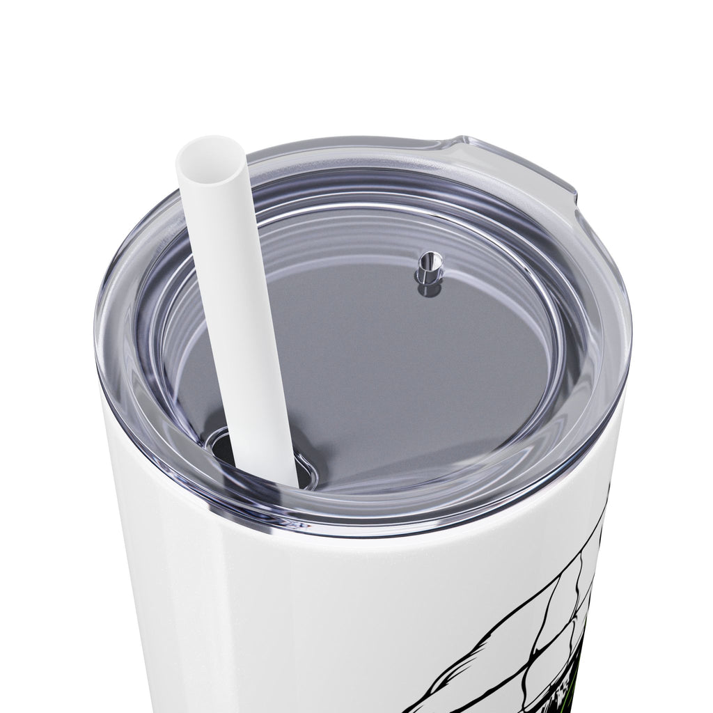 Angry Kitty Hip Cat Cool Cat Skinny Tumbler with Straw 20oz