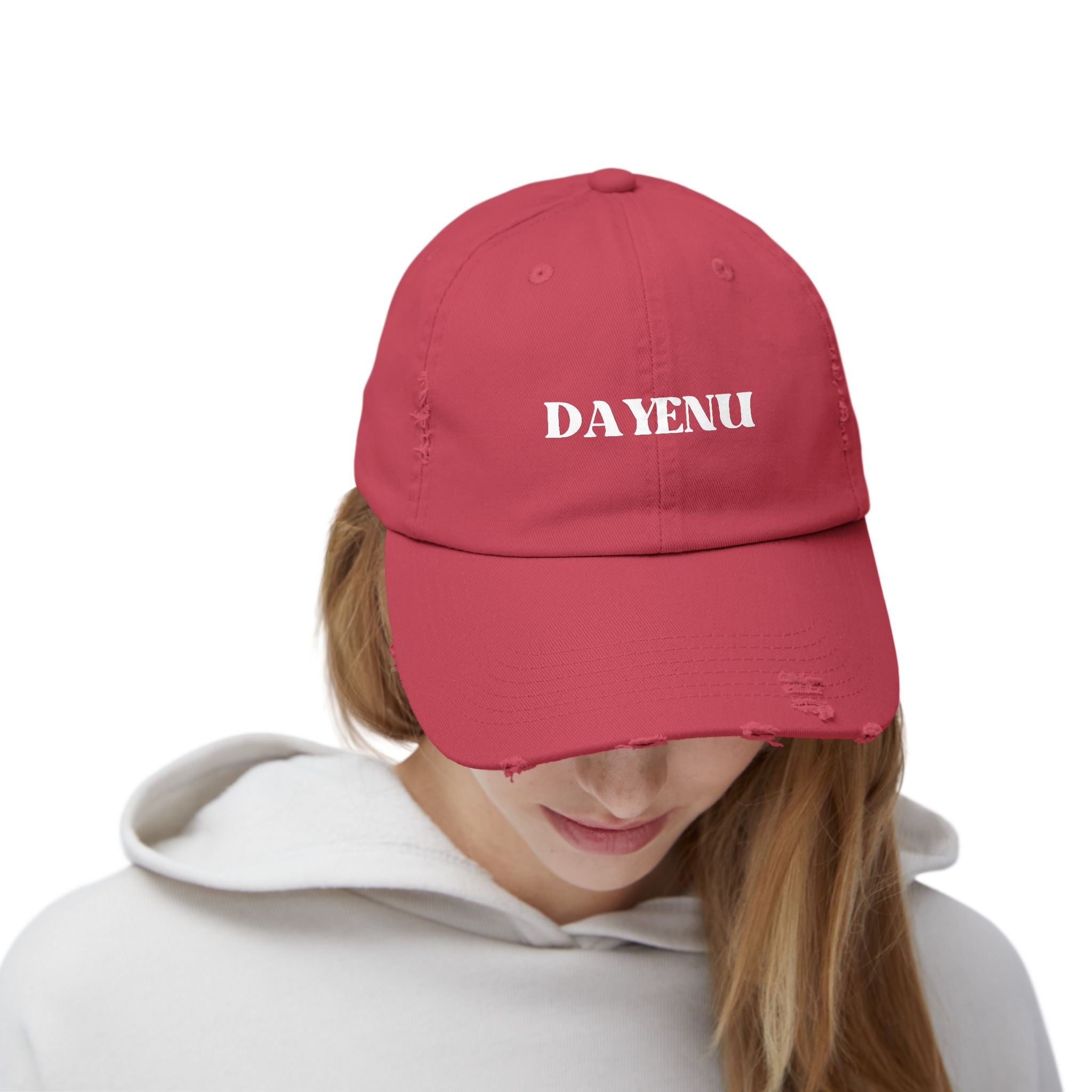 Dayenu Jewish Pride Baseball Hat  Distressed Cap with 'DAYENU' Jewish Gifts