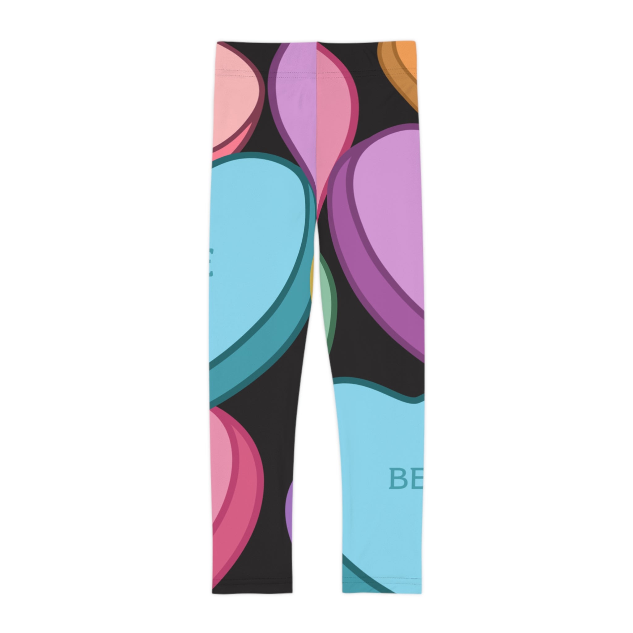 Candy Hearts Kids Leggings - Alpha Gen Slang, Children's Leggings, Youth Pants, Sweet Treat Print, Fun Patterned Tights