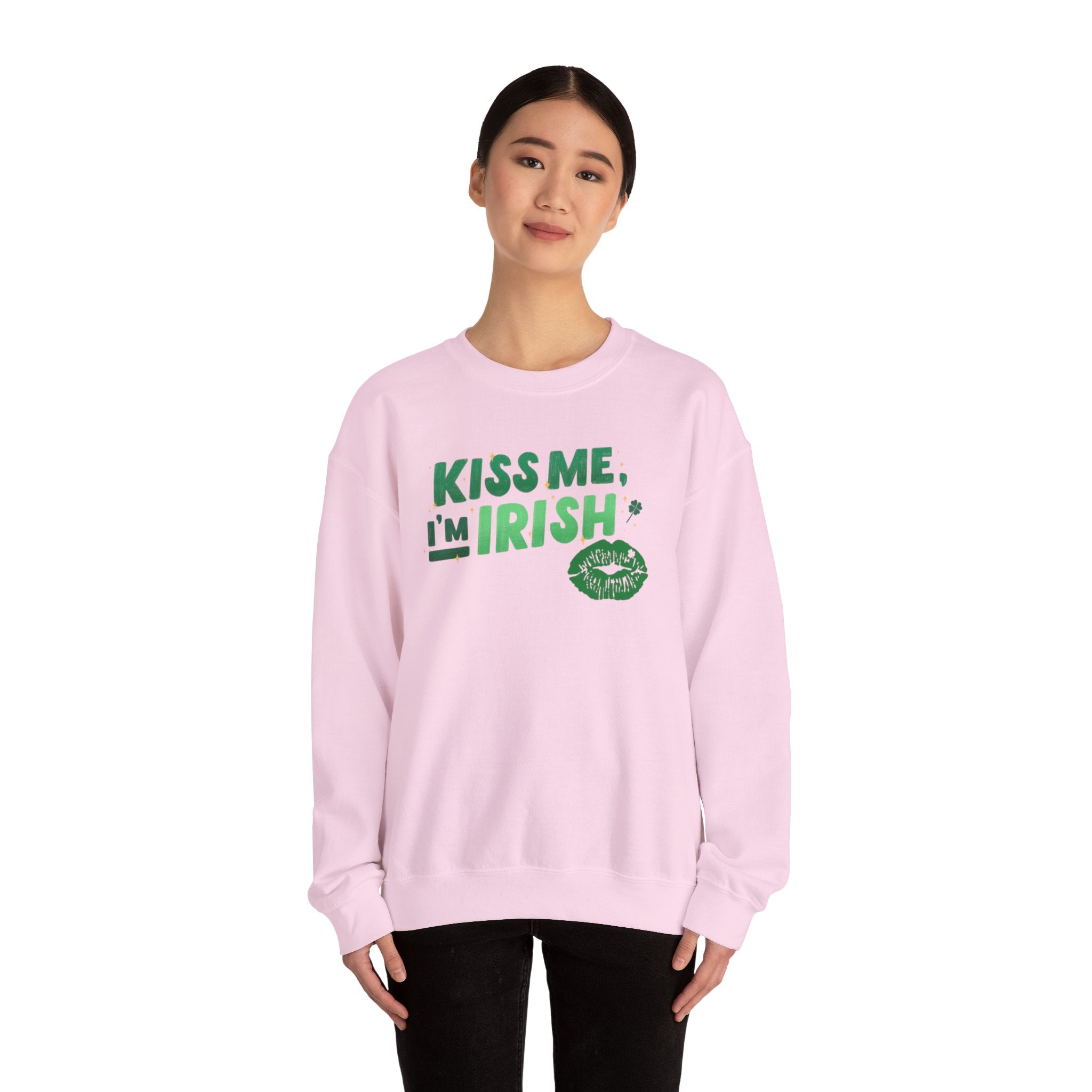 Kiss Me, I'm Irish Sweatshirt - Unisex St. Patrick's Day Crewneck